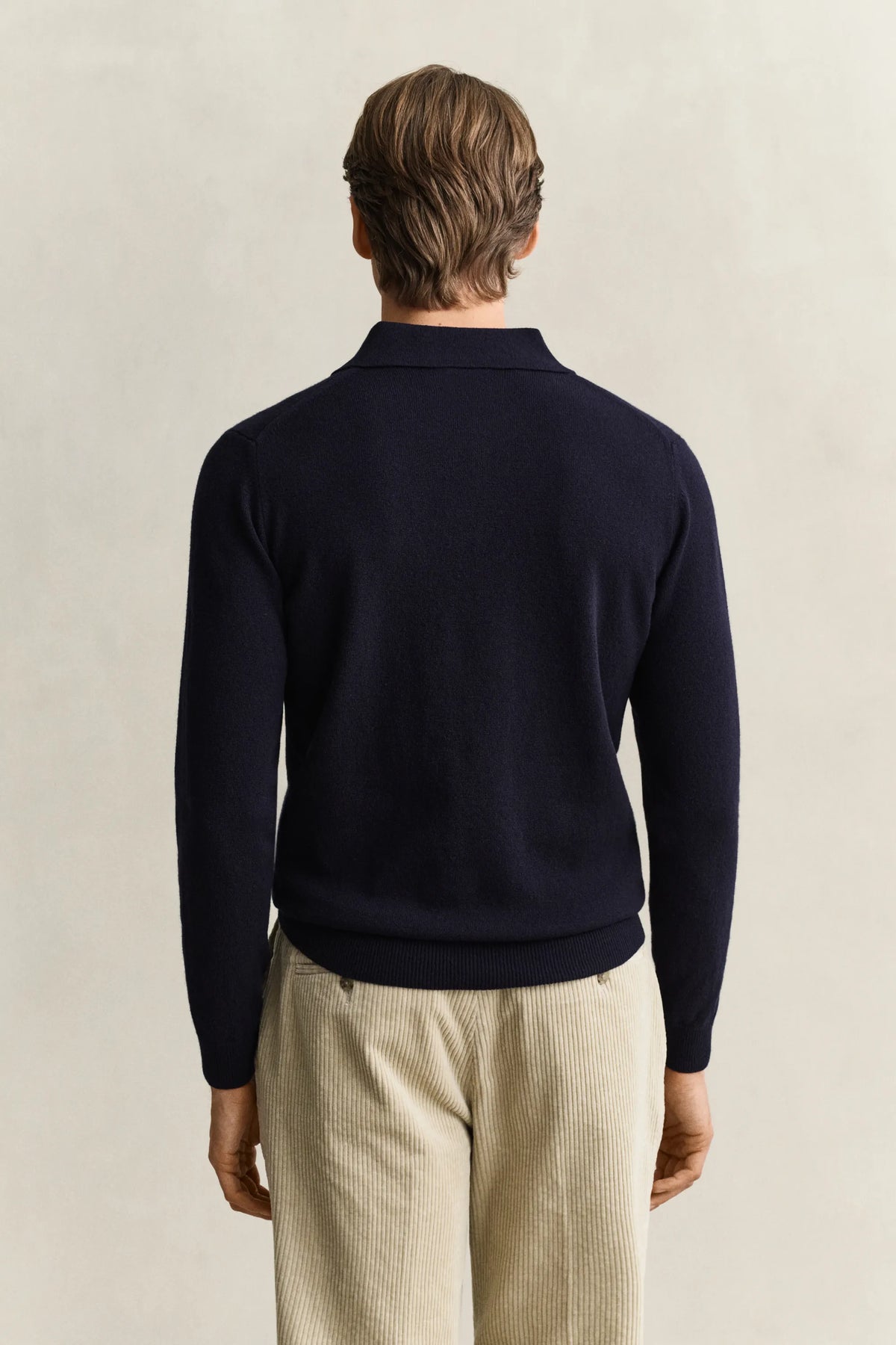 Strickpoloshirt aus Wolle