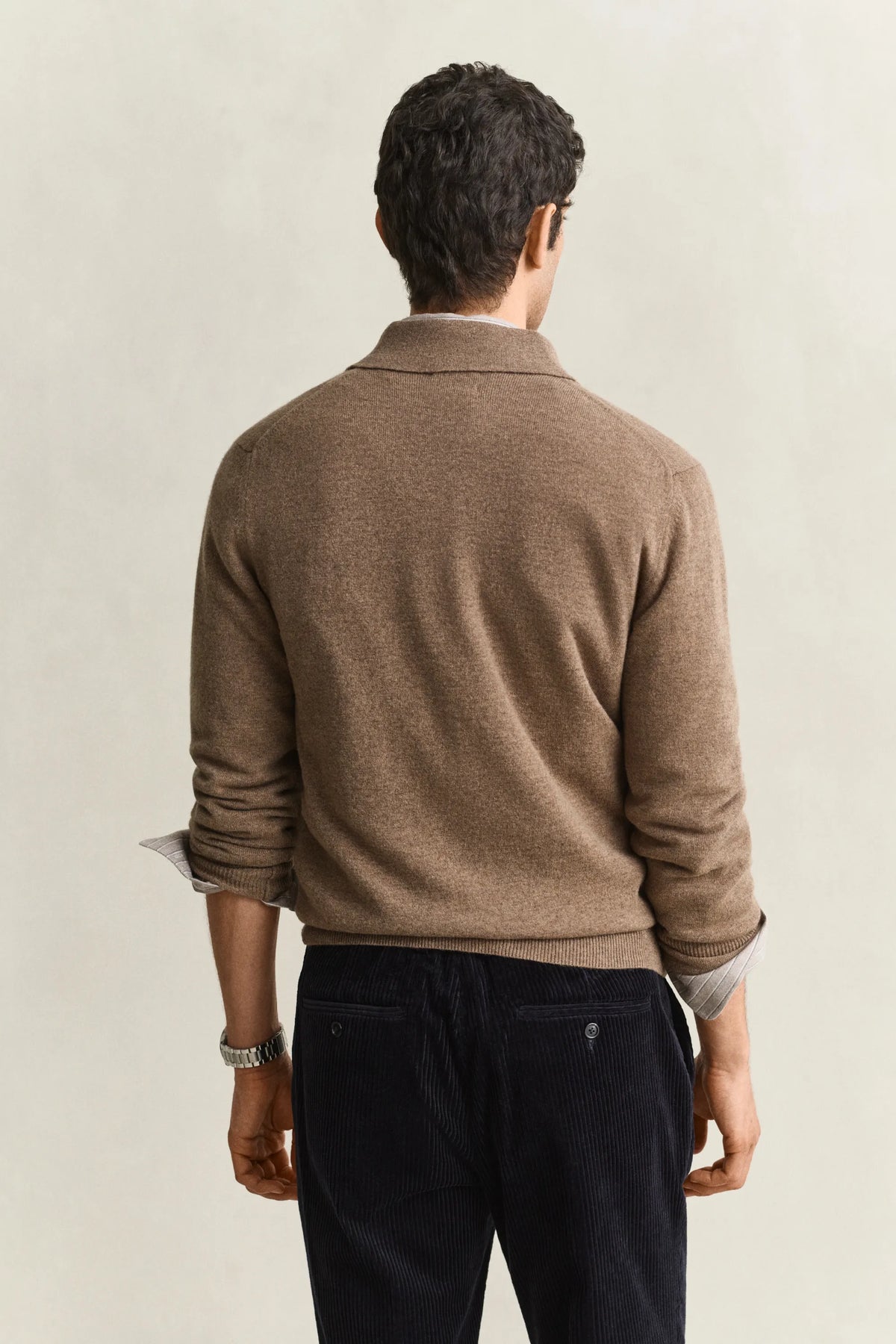 Strickpoloshirt aus Wolle