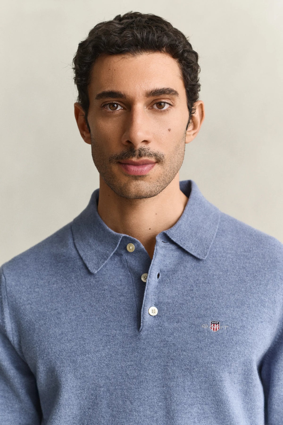 Strickpoloshirt aus Wolle