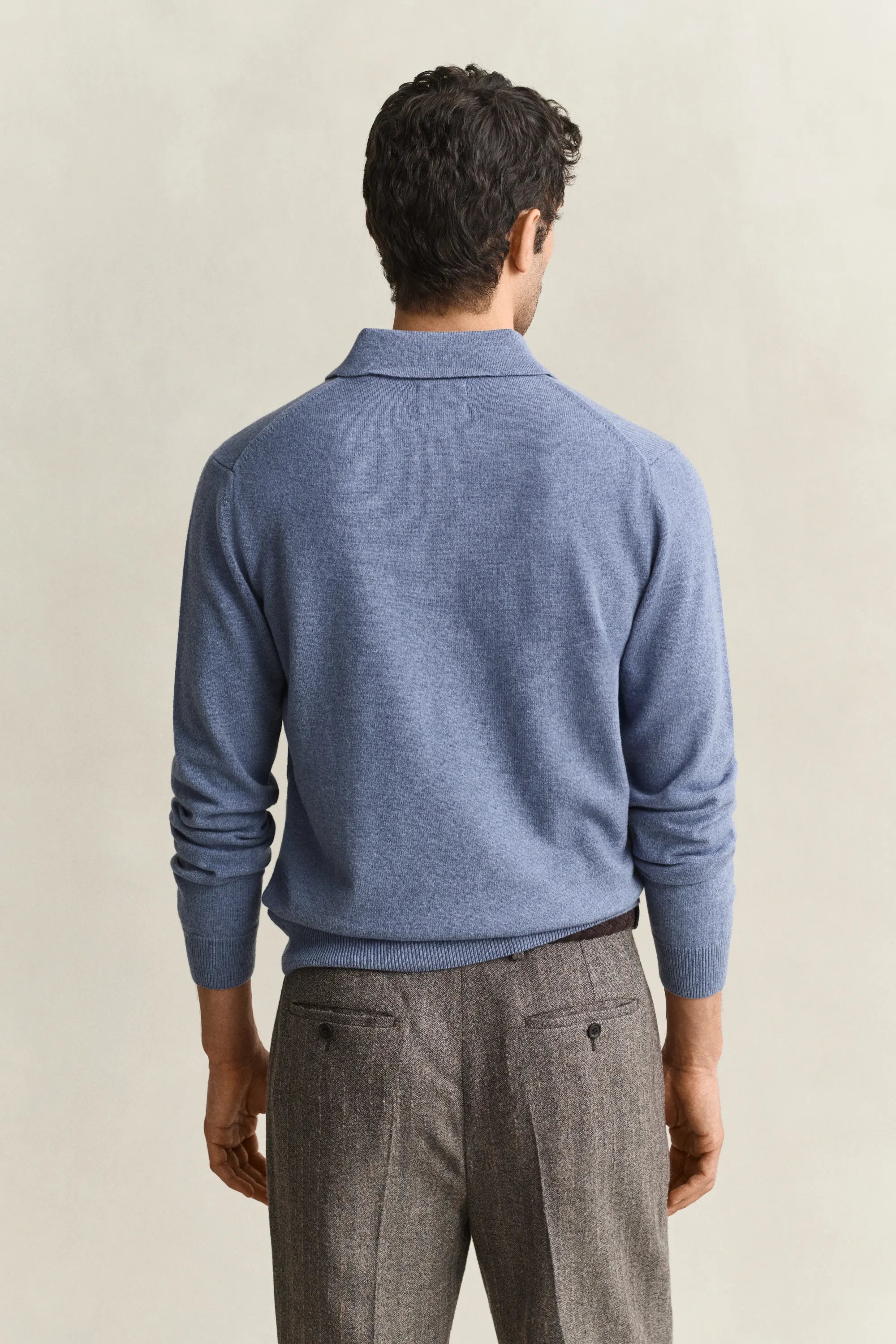Strickpoloshirt aus Wolle