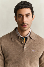Strickpoloshirt aus Wolle