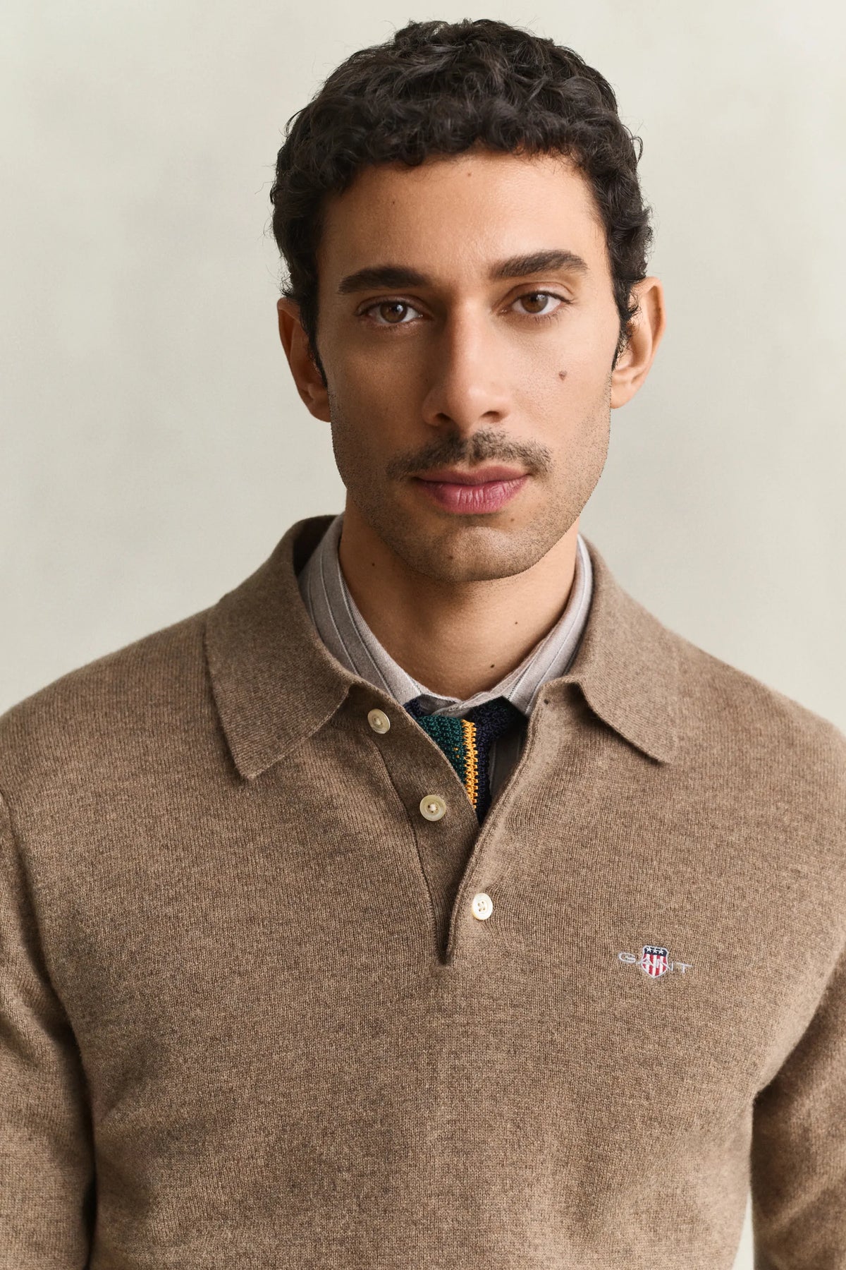 Strickpoloshirt aus Wolle