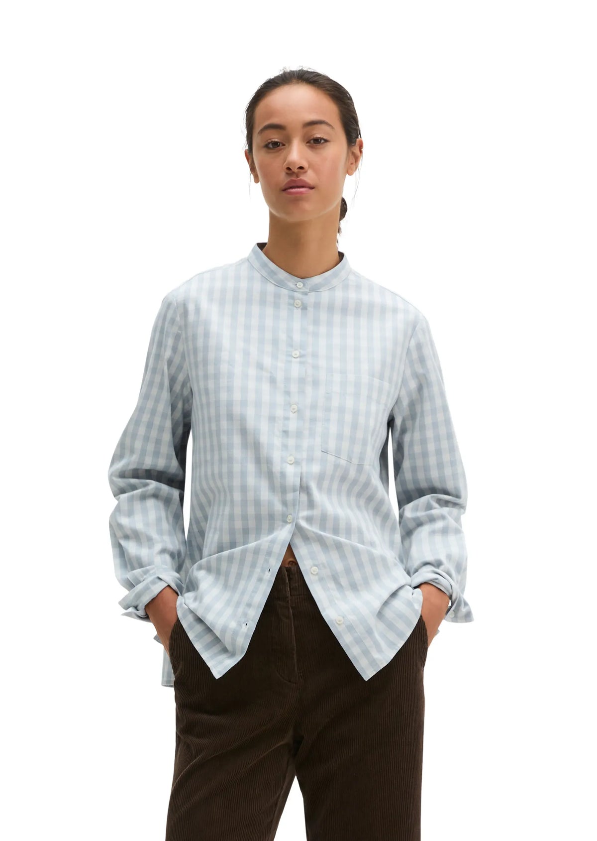 Bluse kariert im Regular-Fit