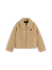 Fleecejacke mit aufliegendem Kragen