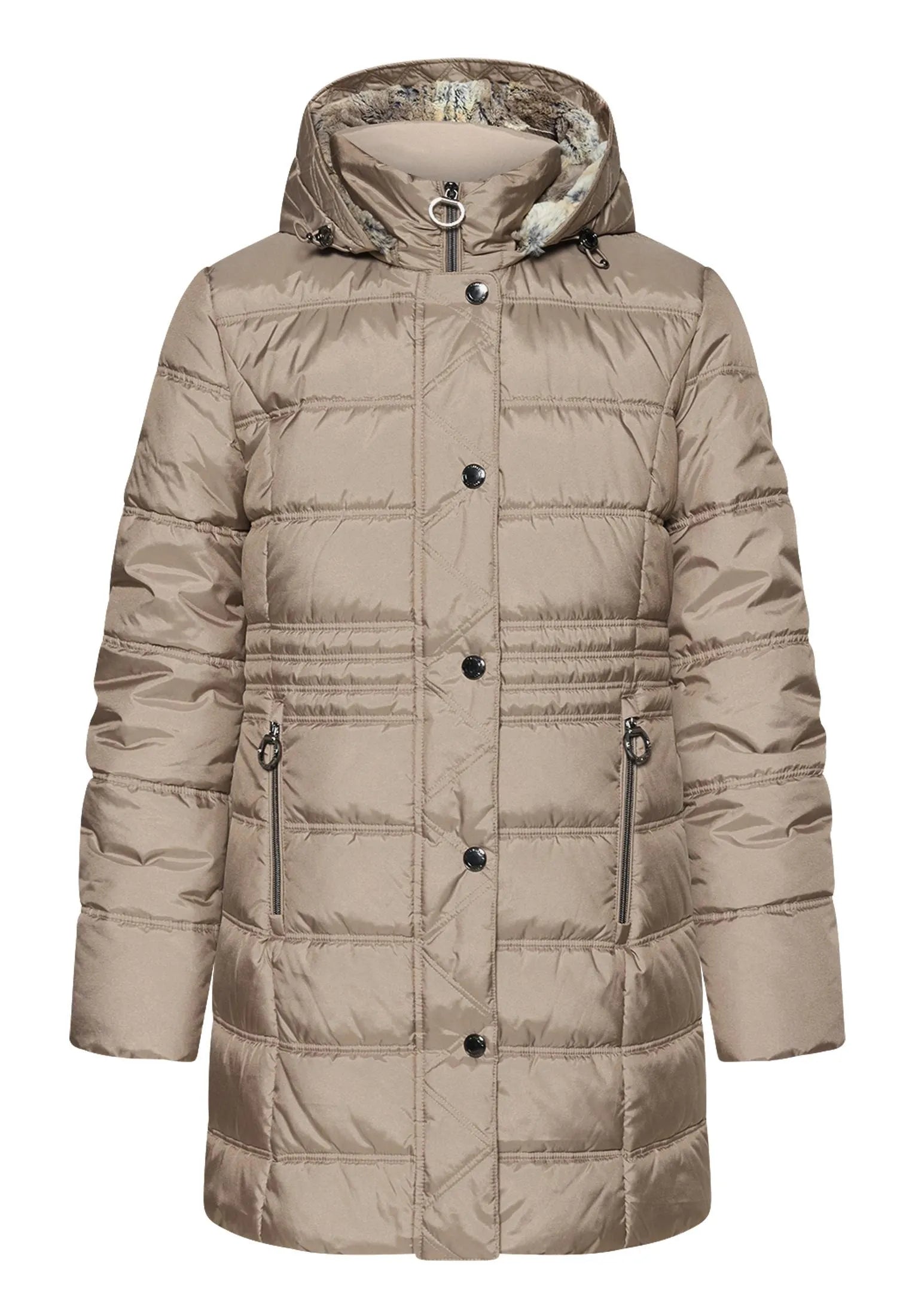 Steppjacke mit abnehmbarer Kapuze