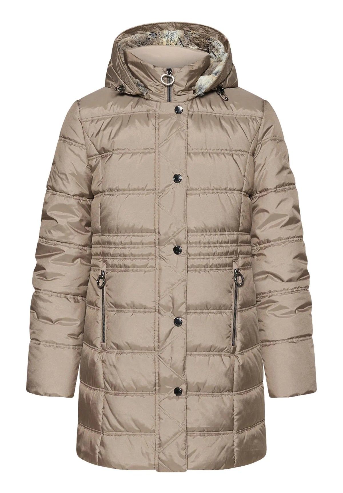Steppjacke mit abnehmbarer Kapuze