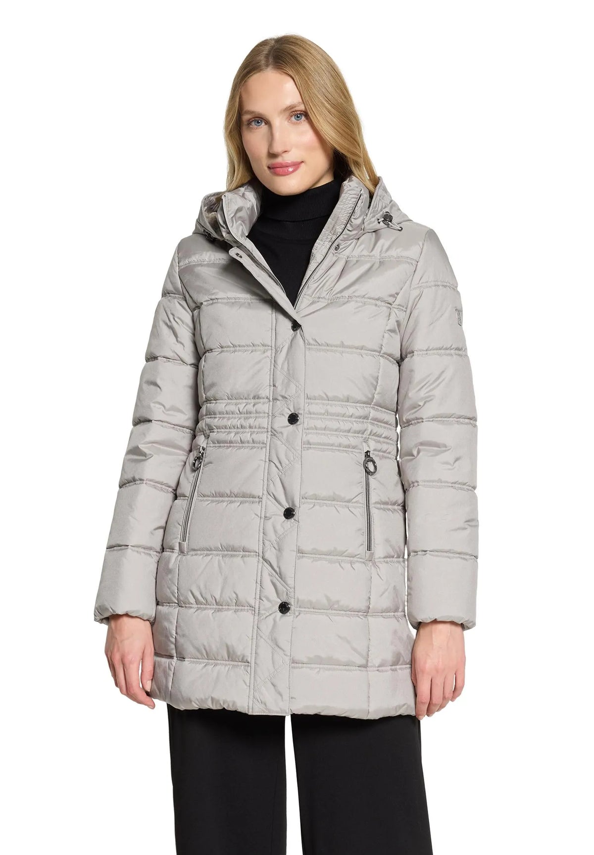 Steppjacke mit abnehmbarer Kapuze