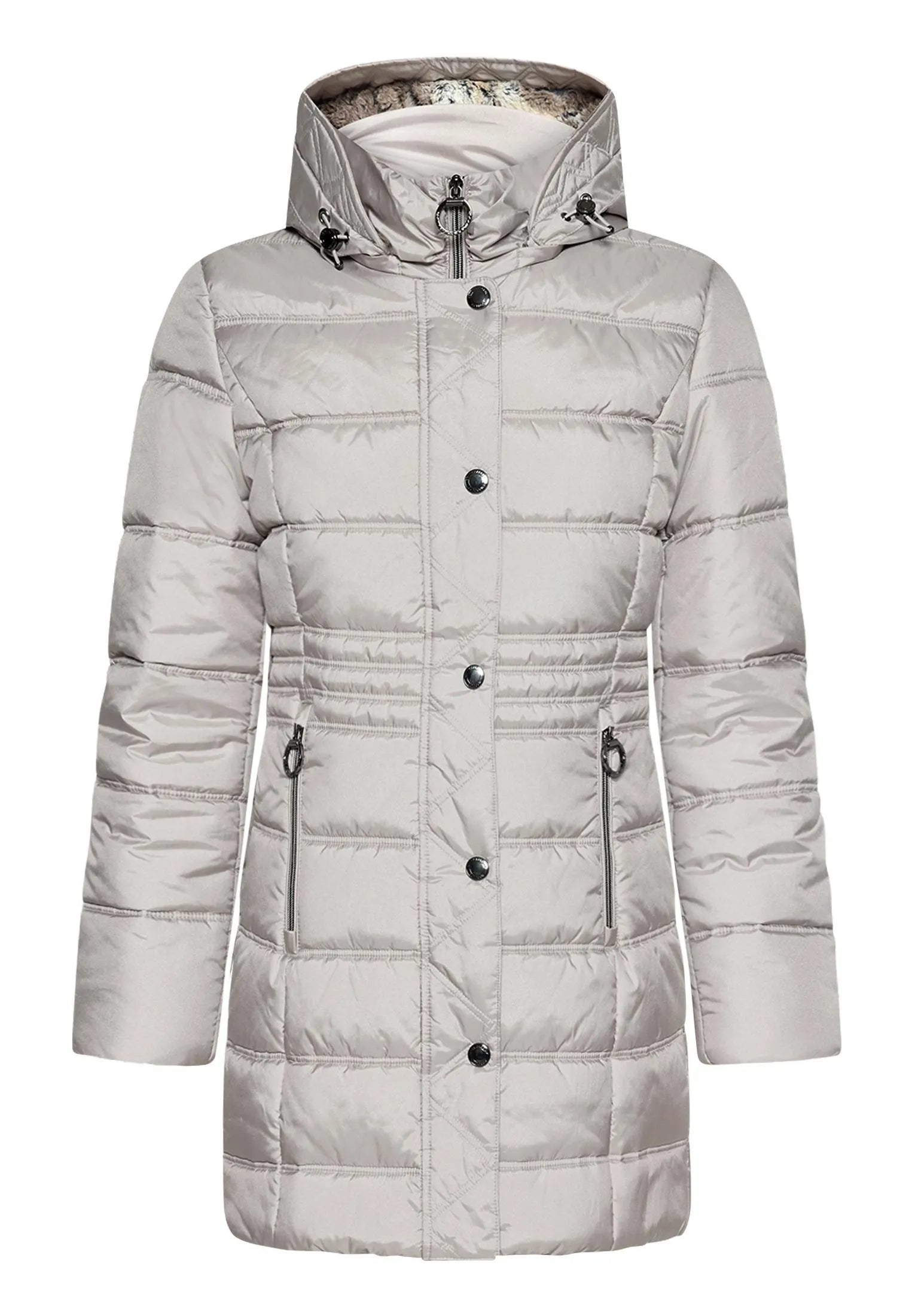 Steppjacke mit abnehmbarer Kapuze