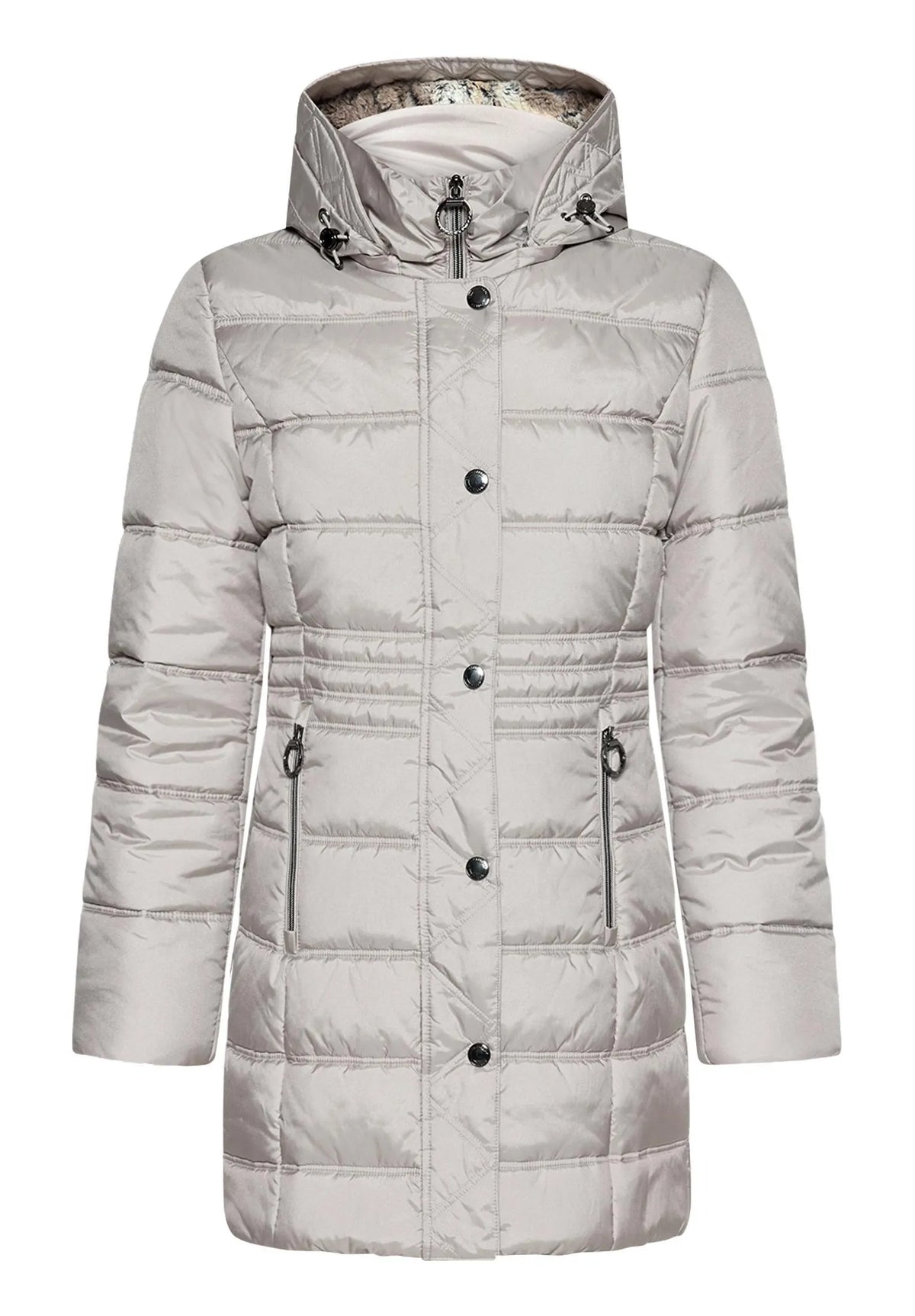 Steppjacke mit abnehmbarer Kapuze