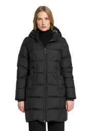 Daunen-Steppjacke mit Kapuze
