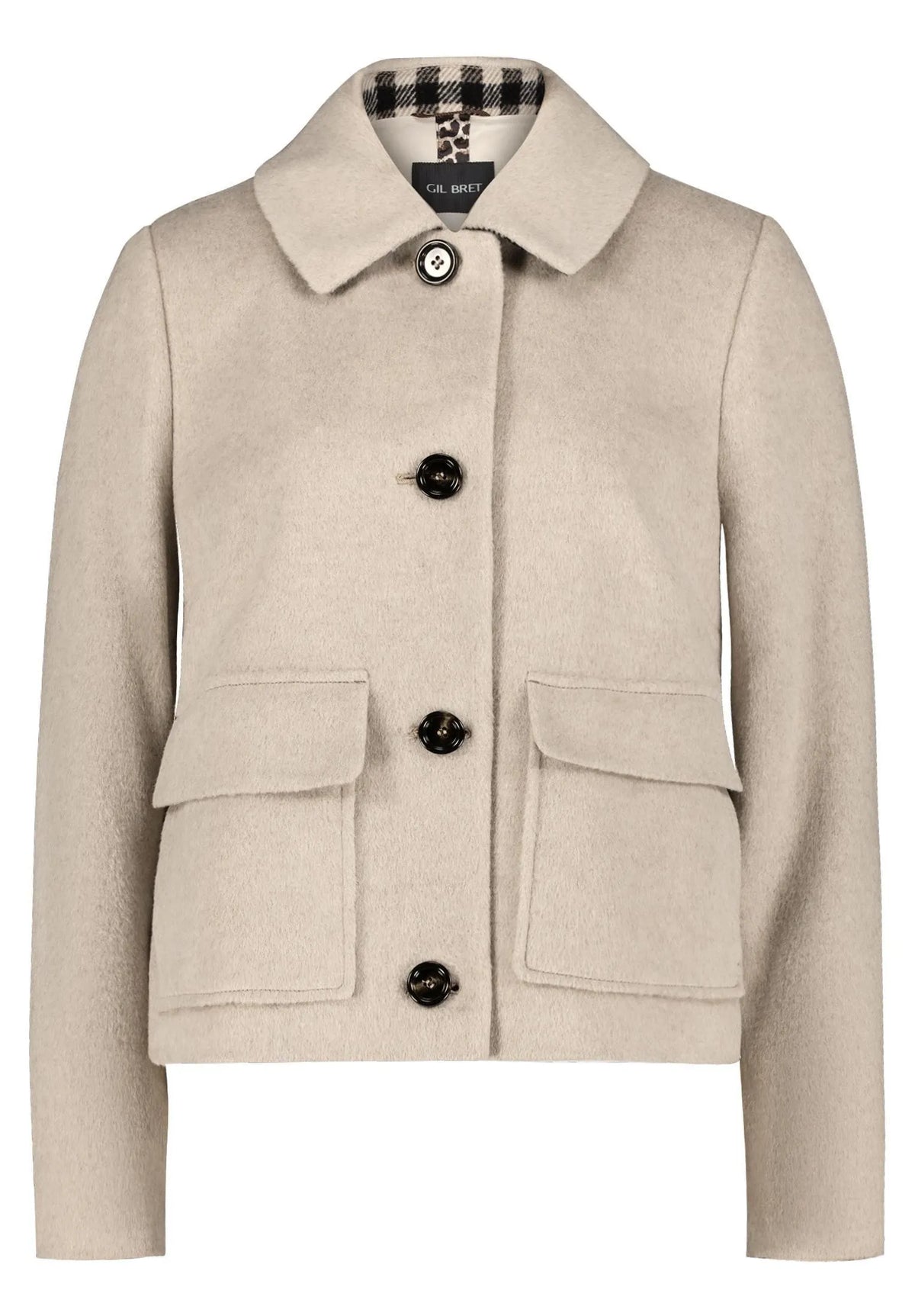 Übergangsjacke mit aufliegendem Kragen