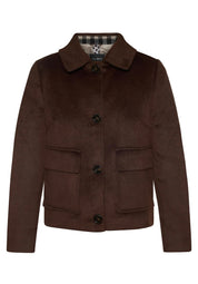 Übergangsjacke mit aufliegendem Kragen