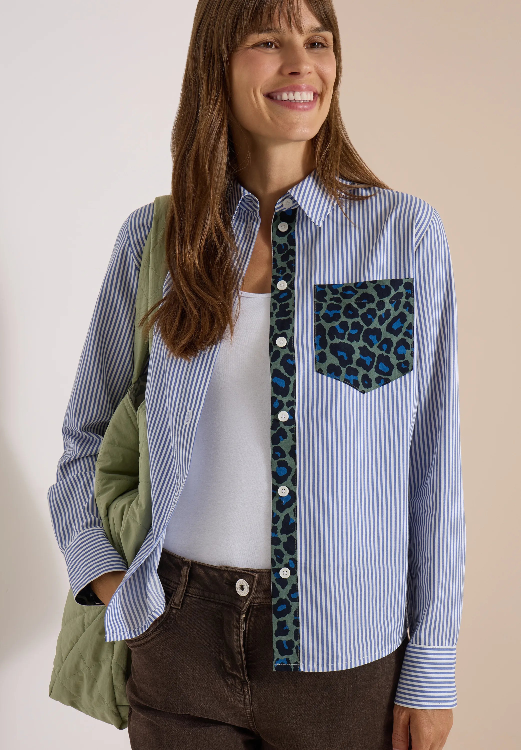Bluse aus Baumwollmix