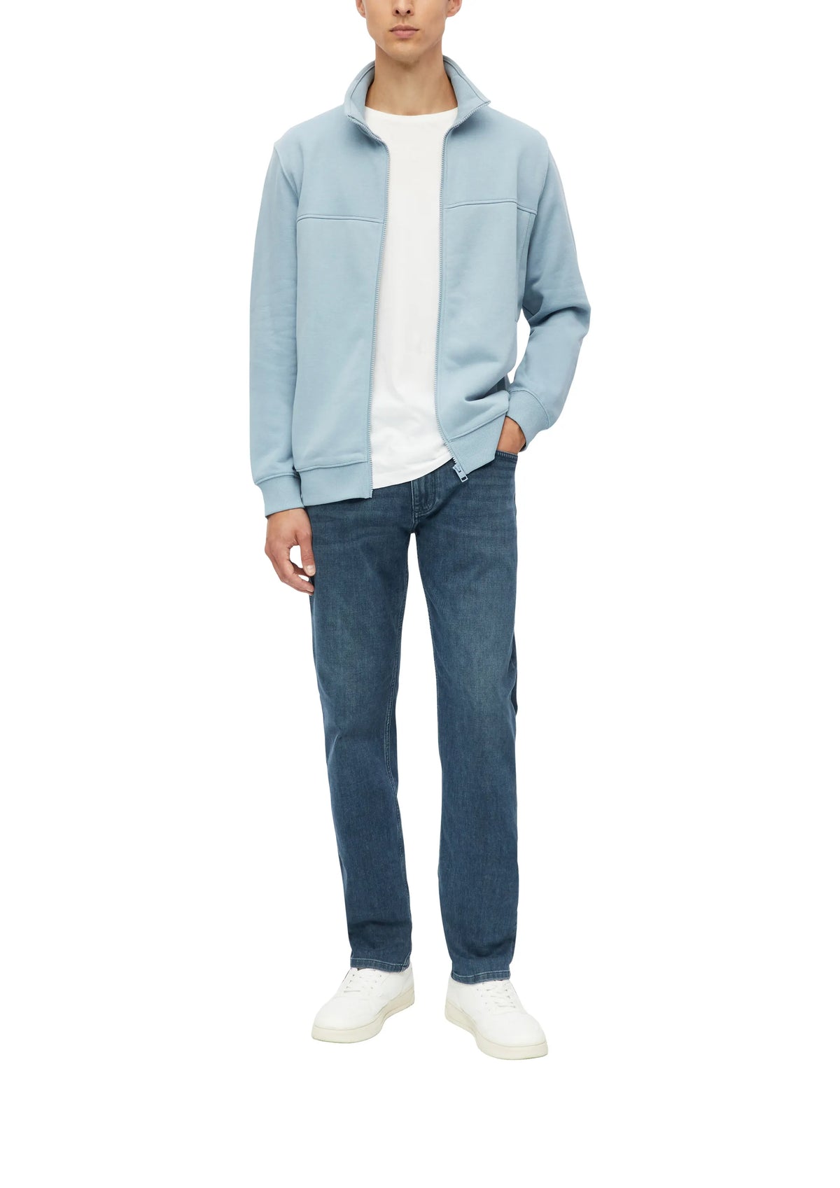 Sweatshirtjacke aus Baumwollmix