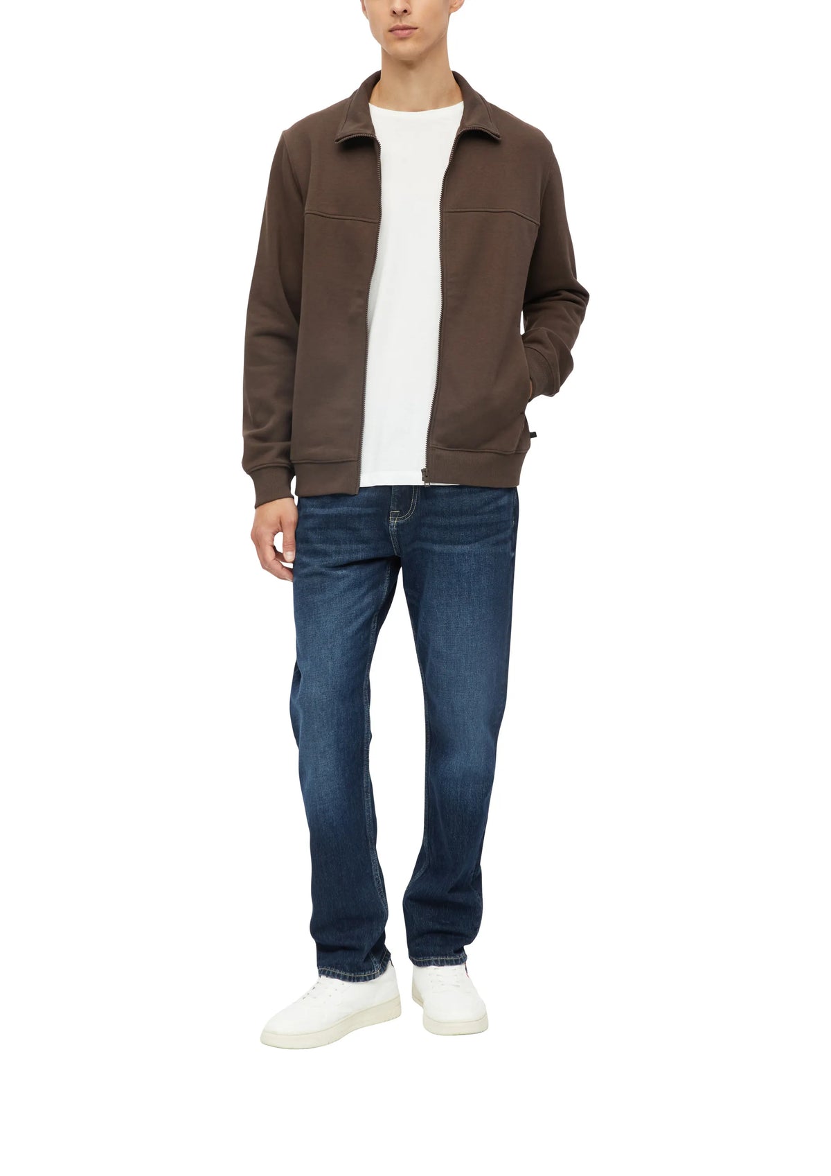 Sweatshirtjacke aus Baumwollmix