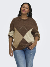 Strickpullover gemustert