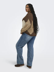 Strickpullover gemustert