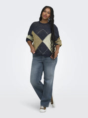 Strickpullover gemustert