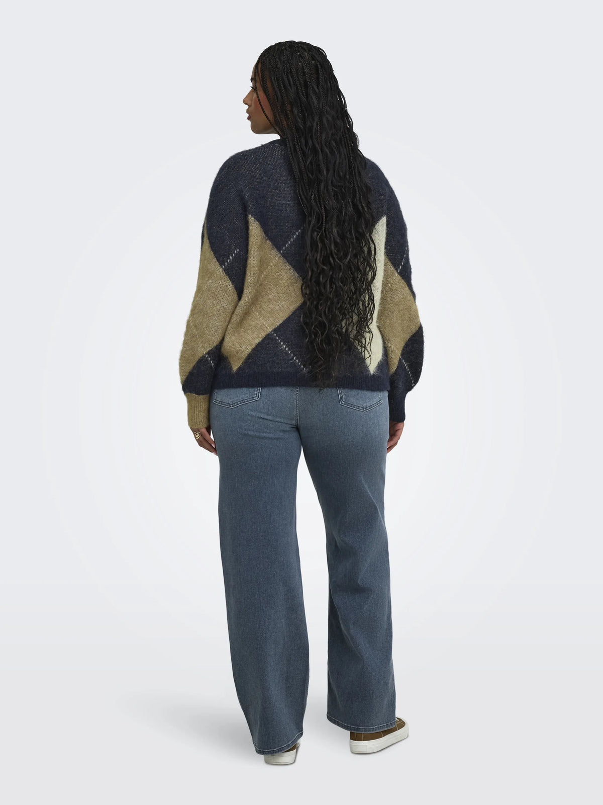 Strickpullover gemustert