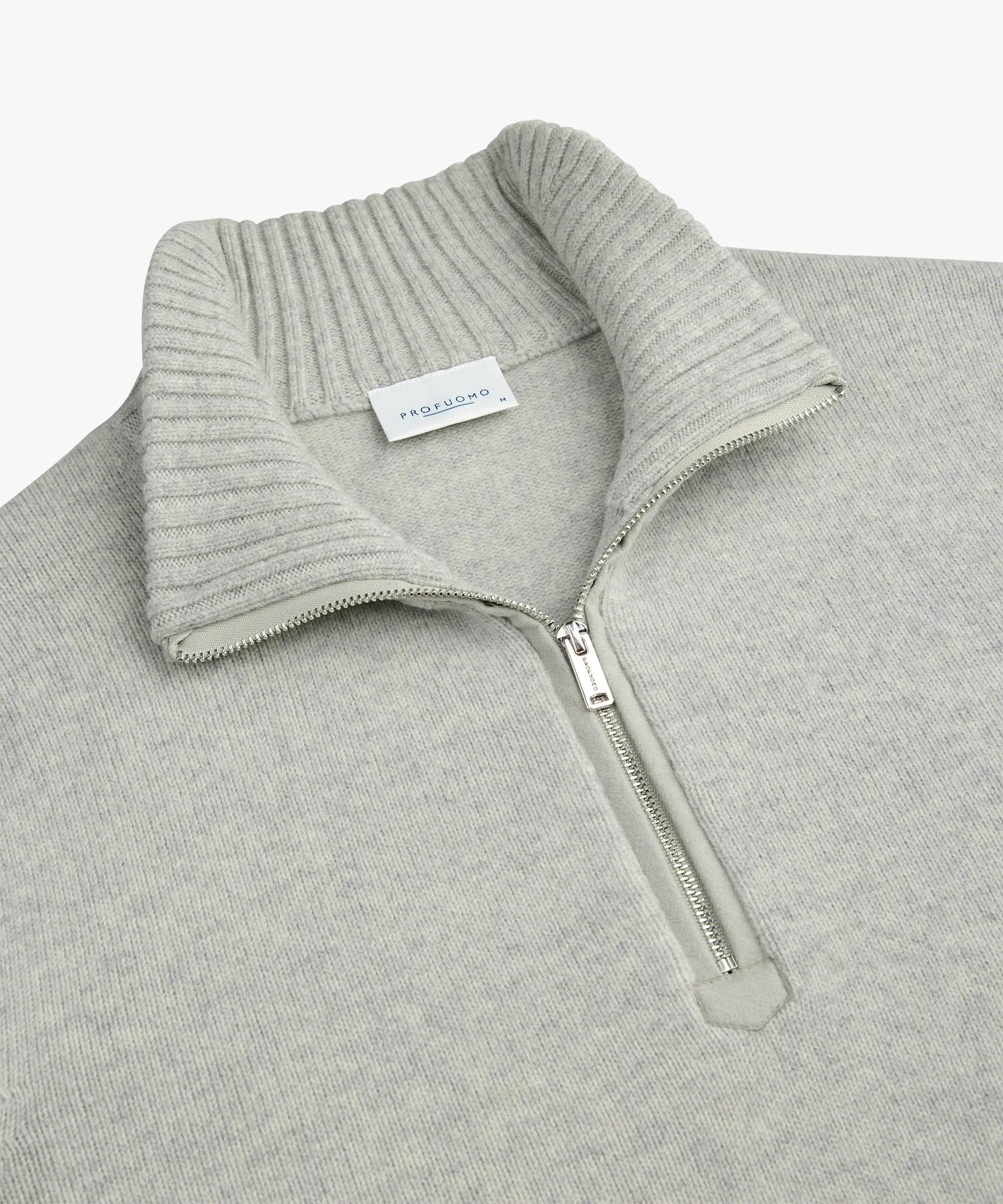 Strickpullover mit Zip Kragen