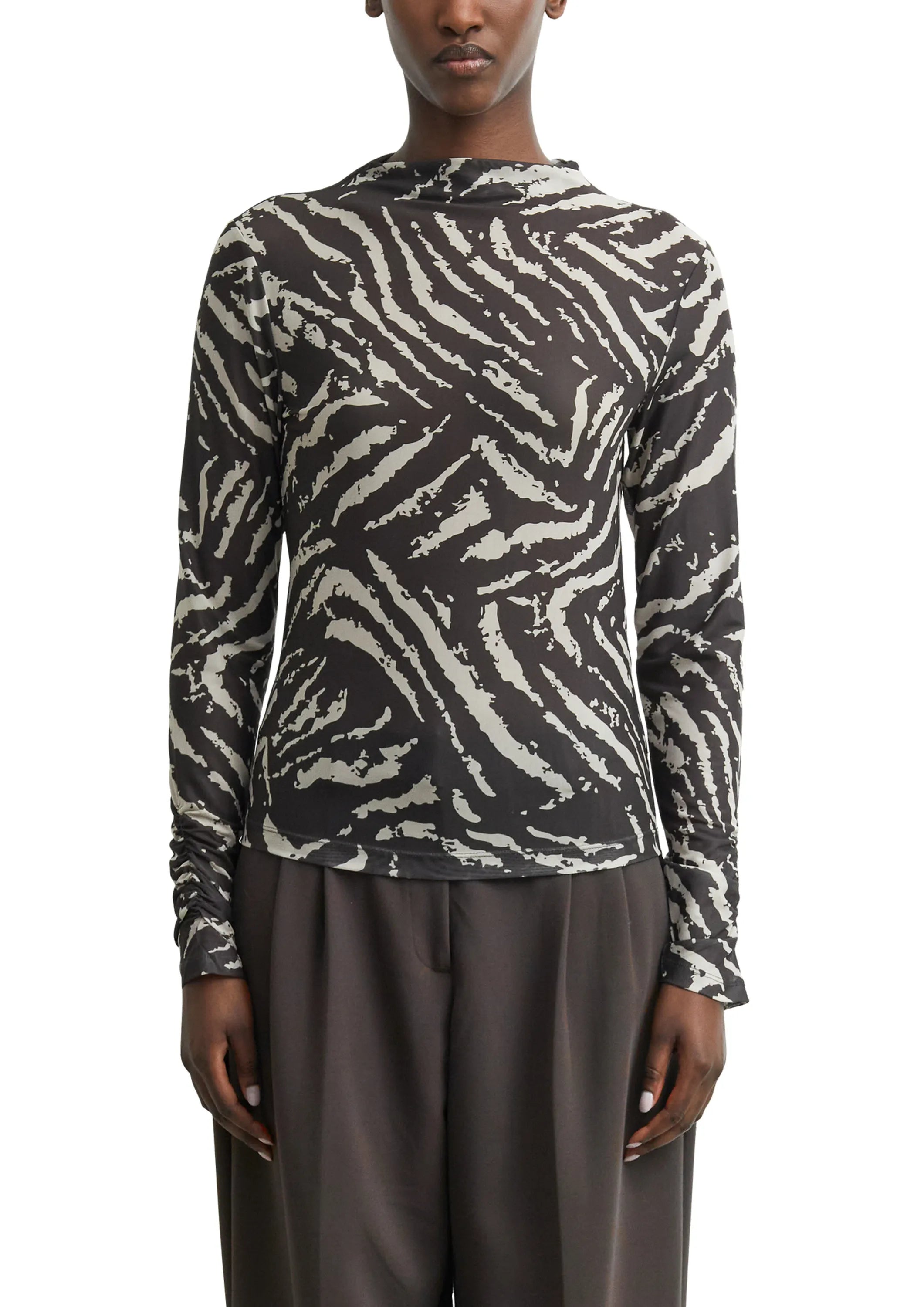 Langarmshirt gemustert