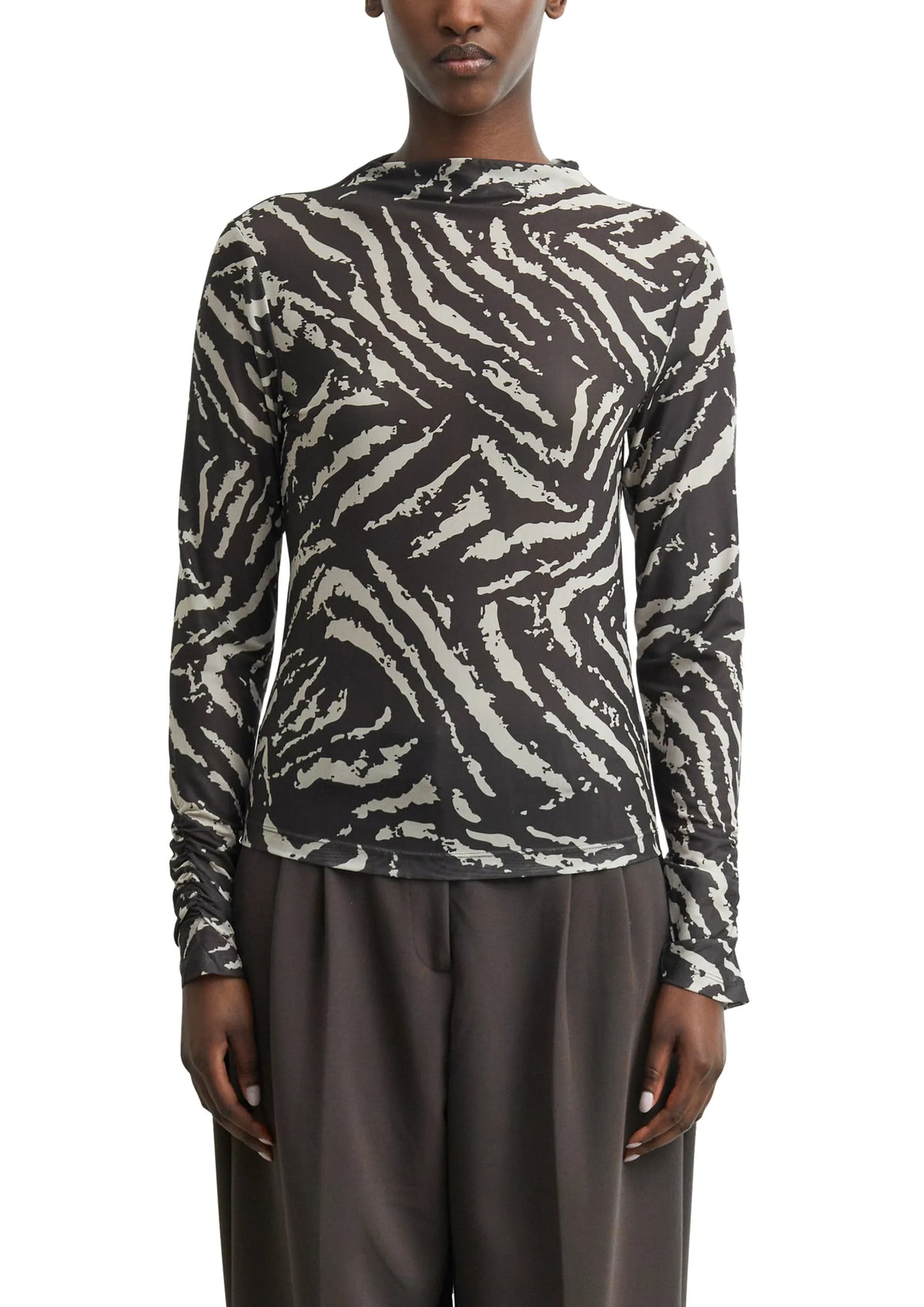 Langarmshirt gemustert