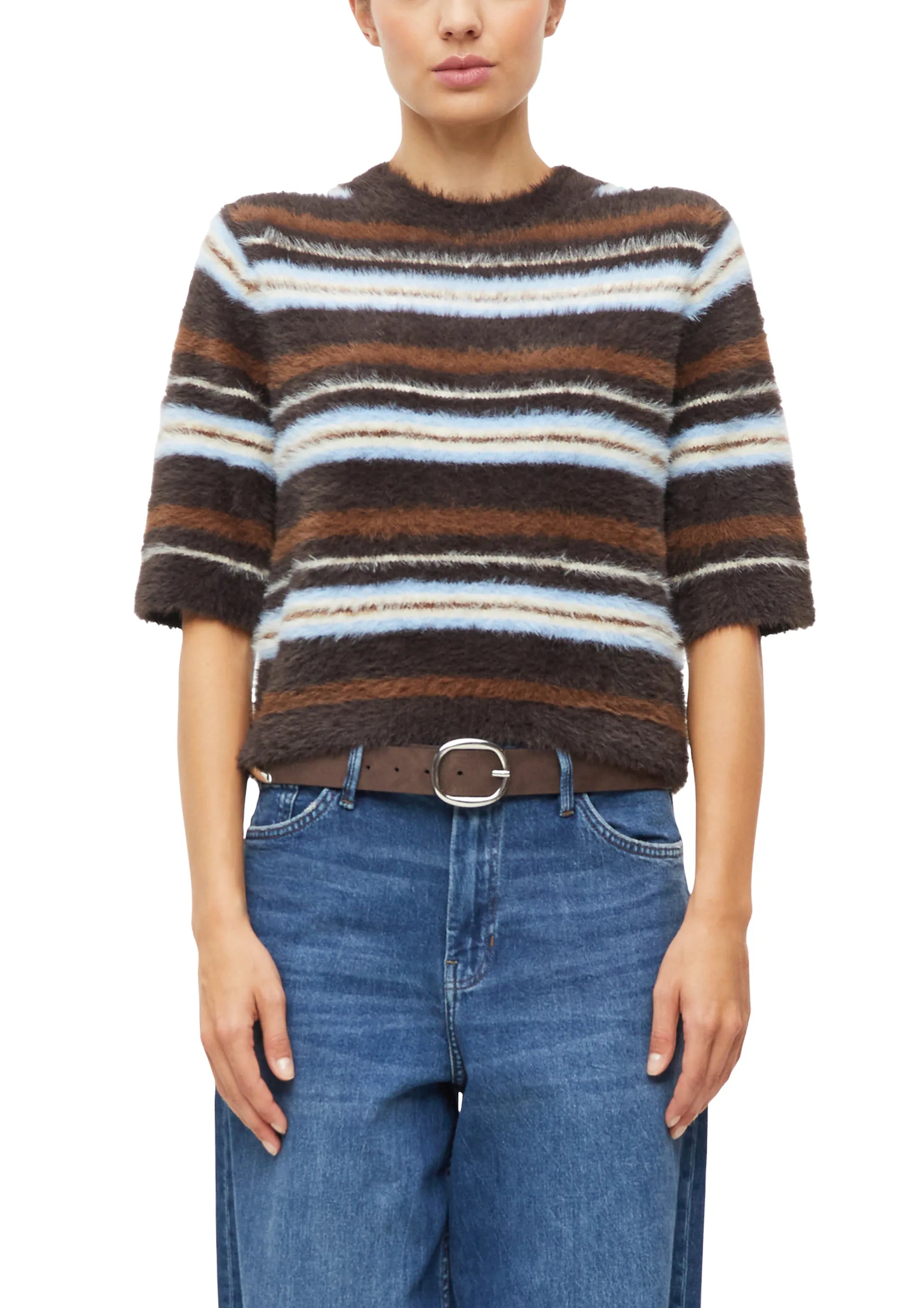 Strickpullover mit Kurzarm