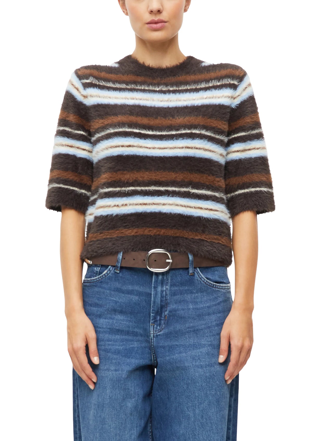 Strickpullover mit Kurzarm