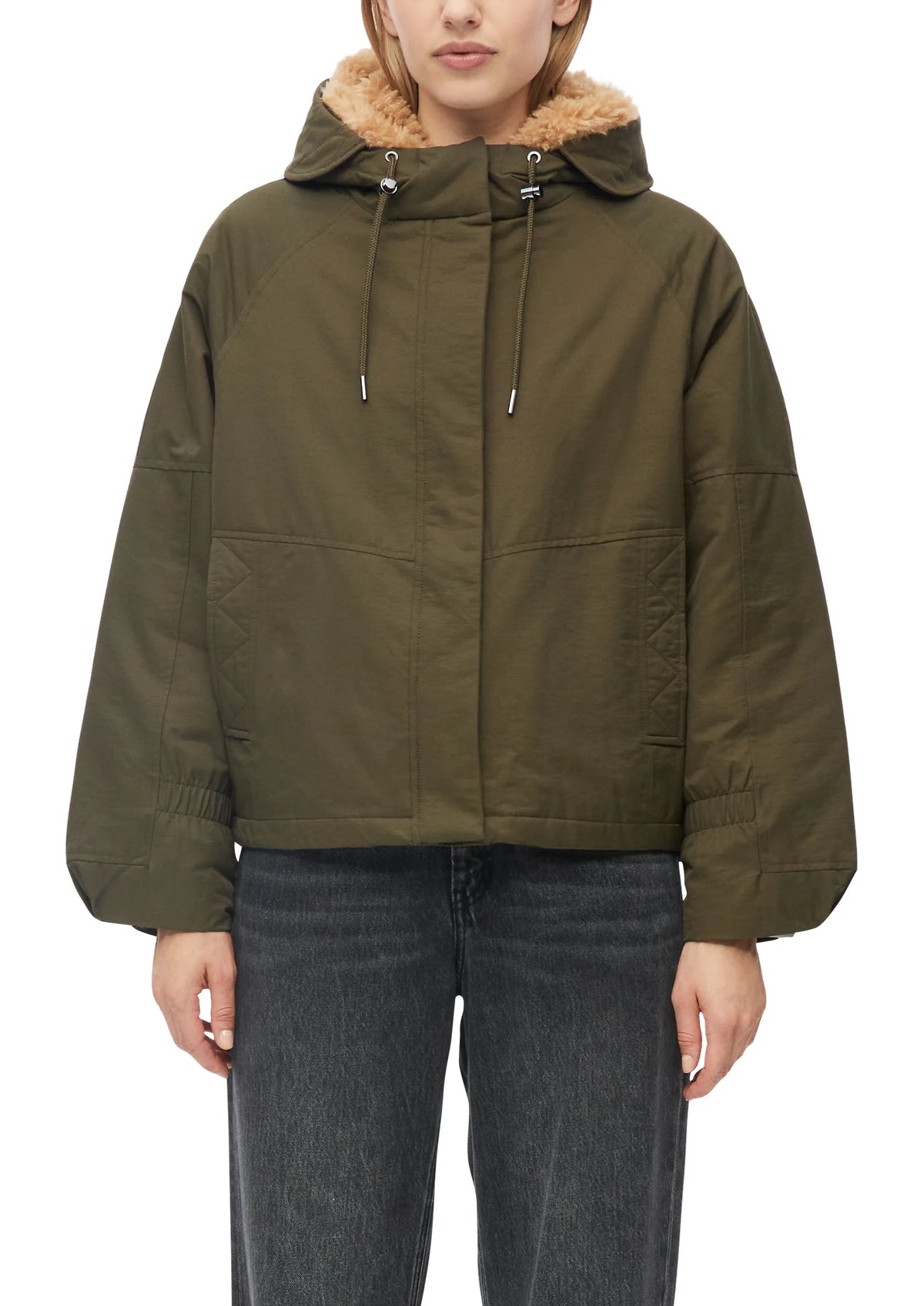 Parka mit Webpelz-Kapuze