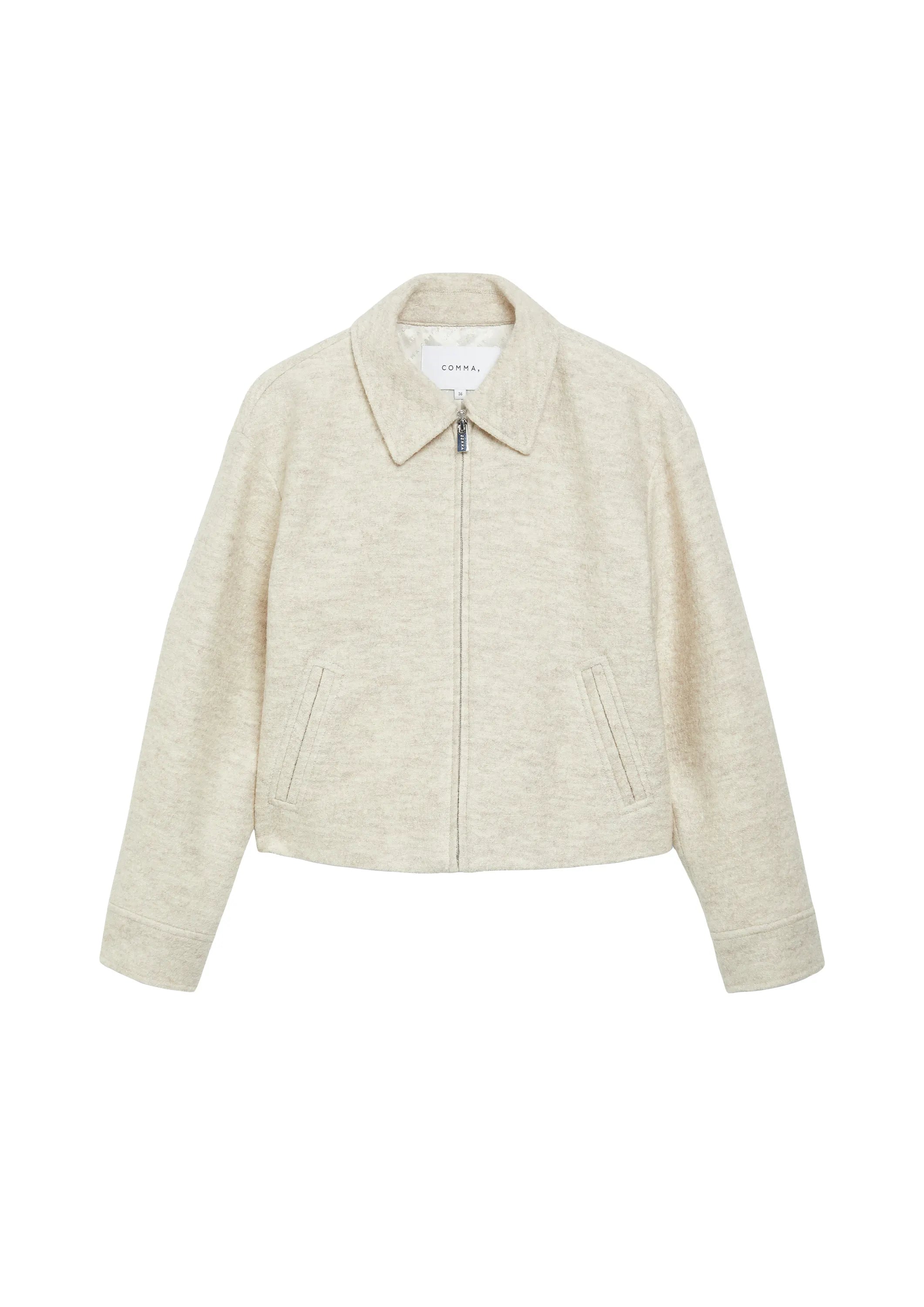 Bouclé-Jacke aus Wollmix