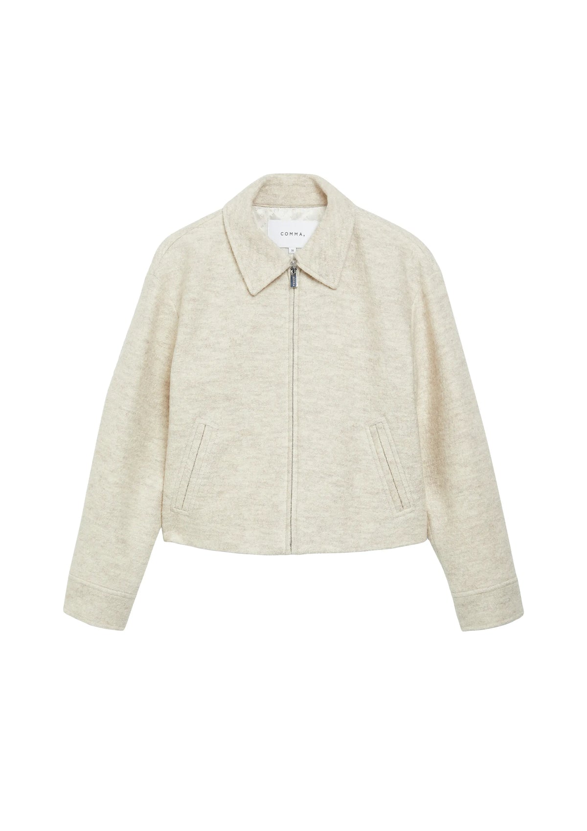 Bouclé-Jacke aus Wollmix