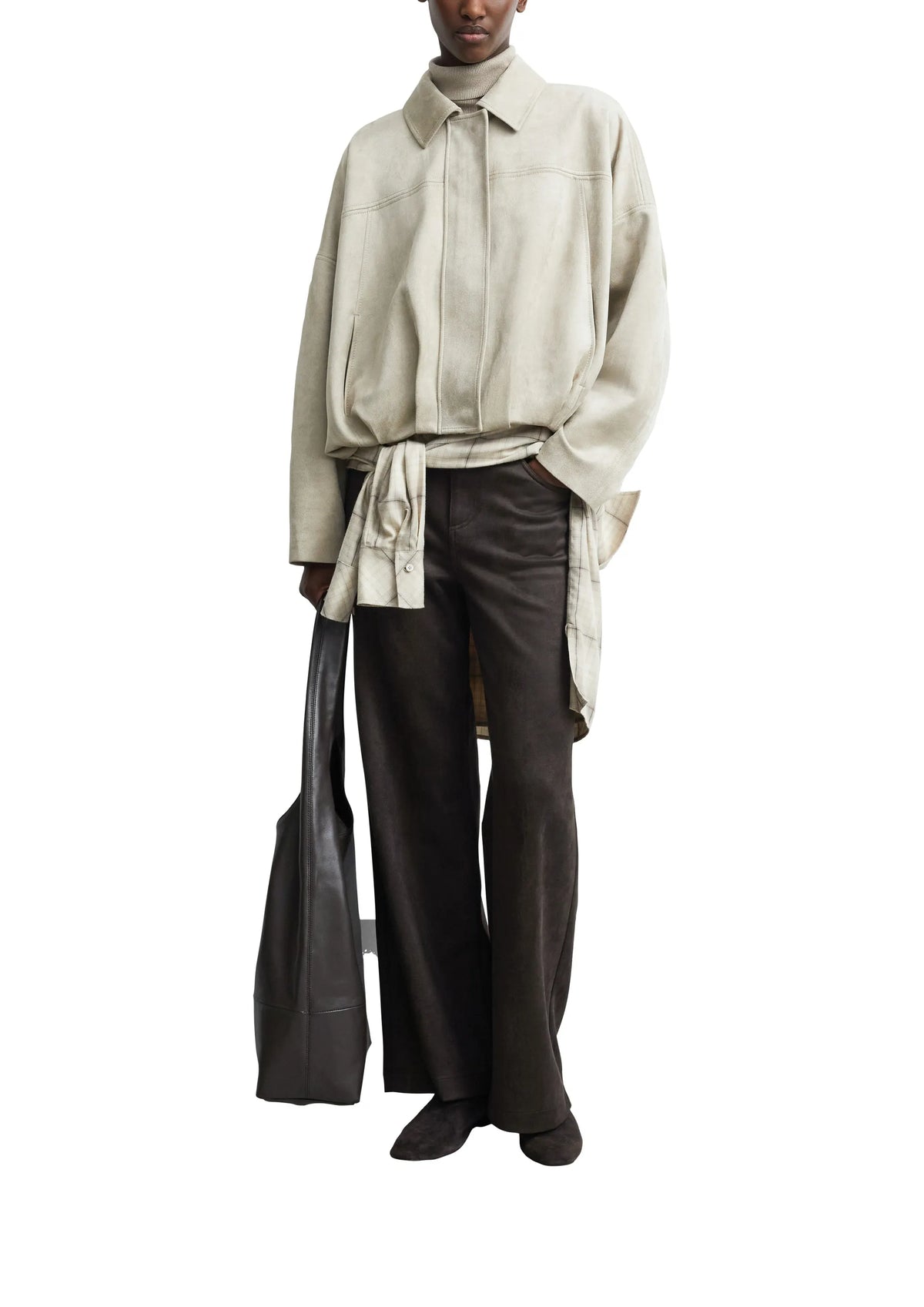 Blouson in Velours-Optik