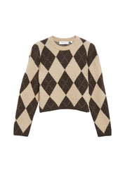 Strickpullover mit Rautenmuster