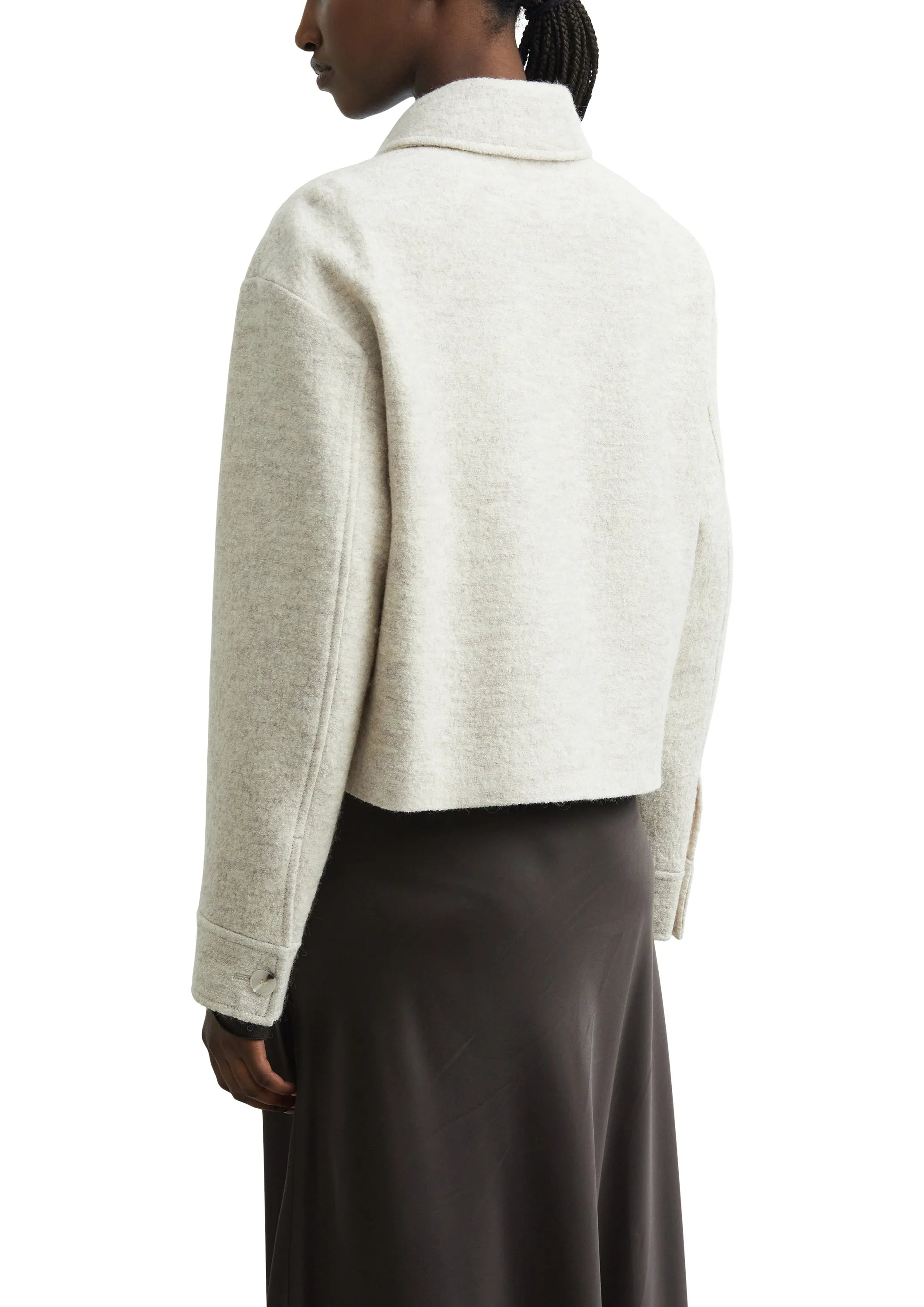 Bouclé-Jacke aus Wollmix