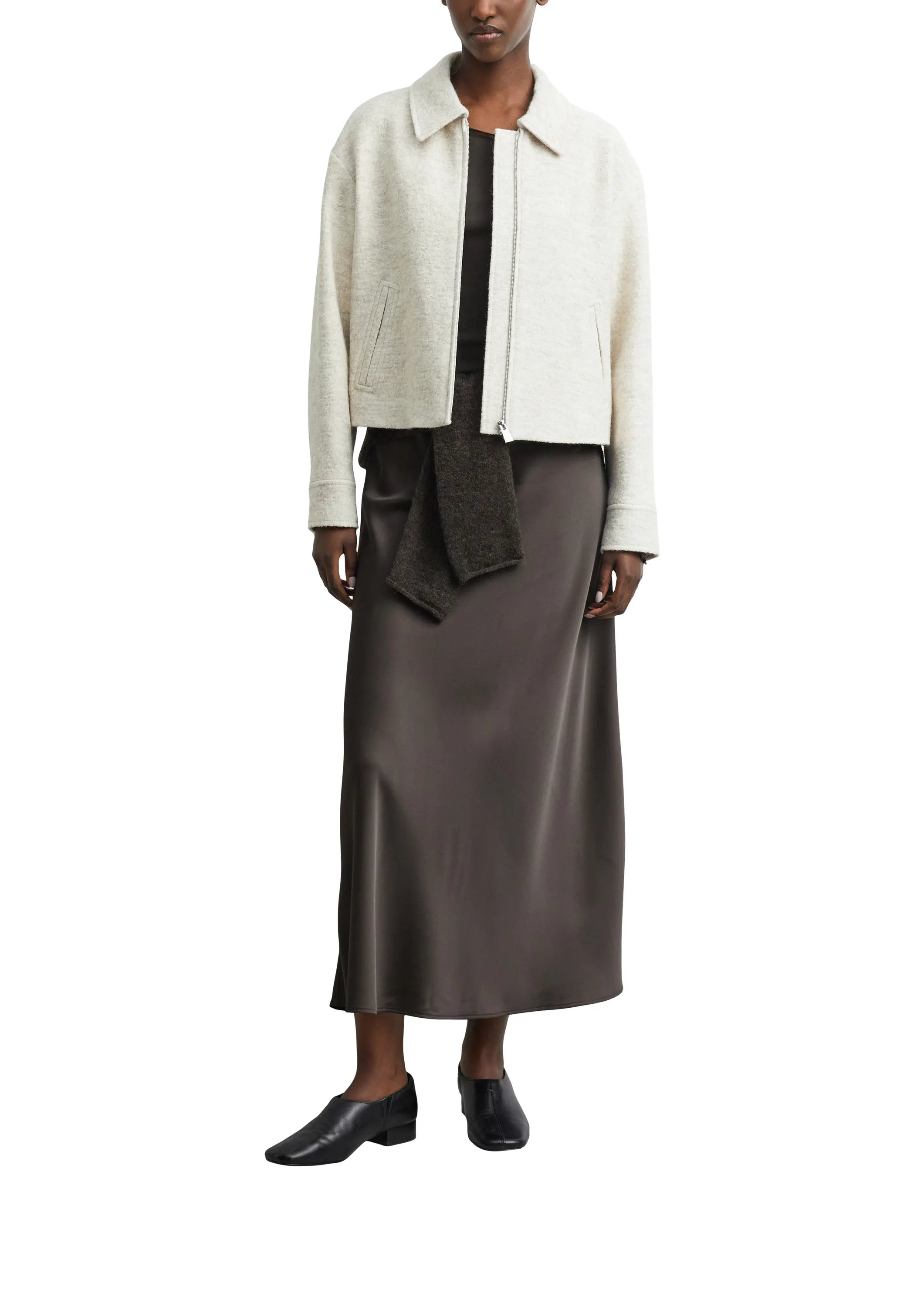 Bouclé-Jacke aus Wollmix