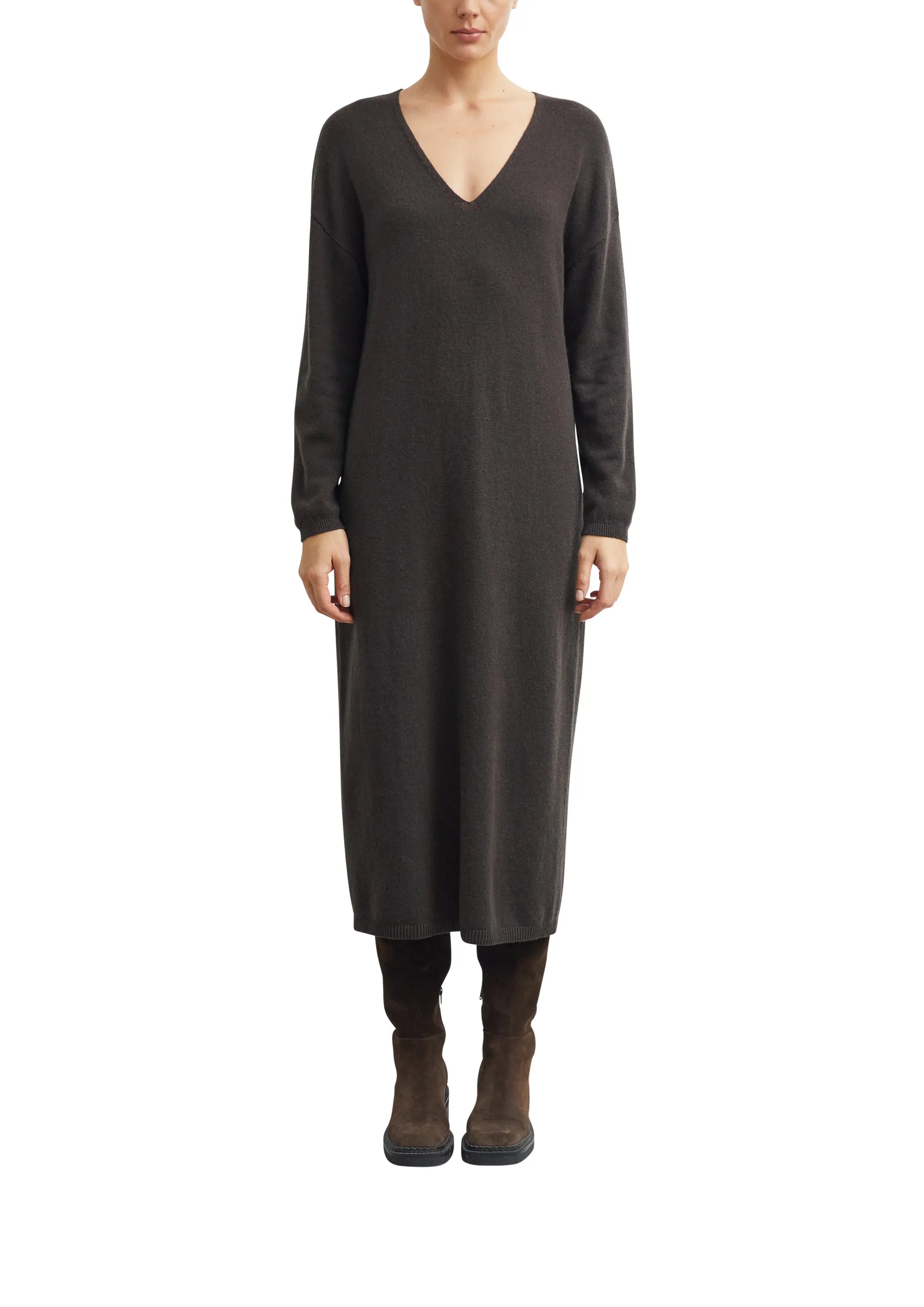 Strickkleid Midi aus Wollmix