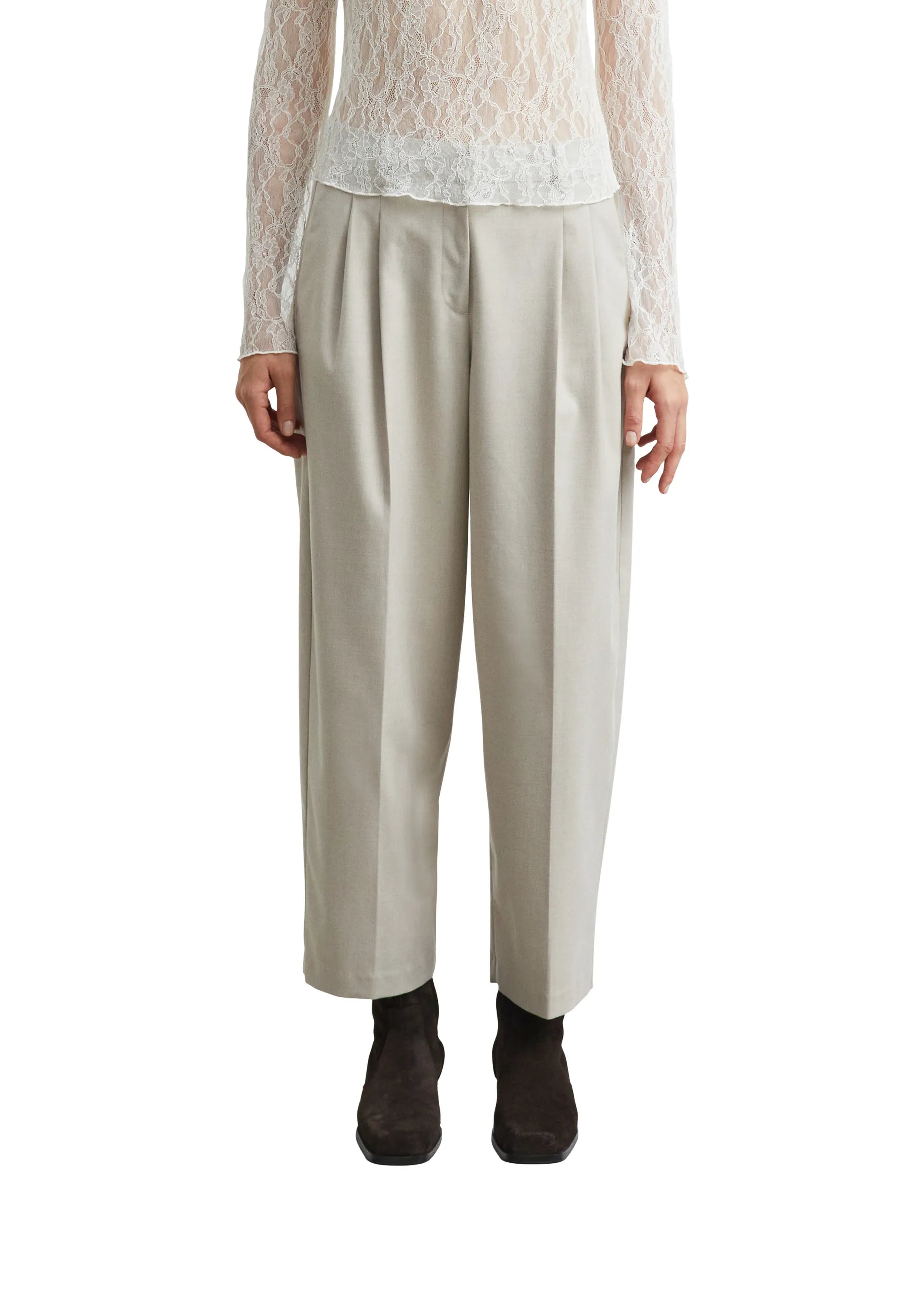 Bundfaltenhose Wide Leg