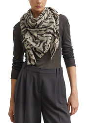Wollmix-Tuch mit Animal-Print