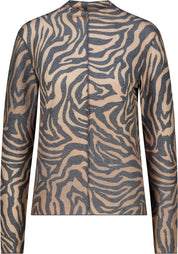 Langarmshirt mit Zebra-Muster