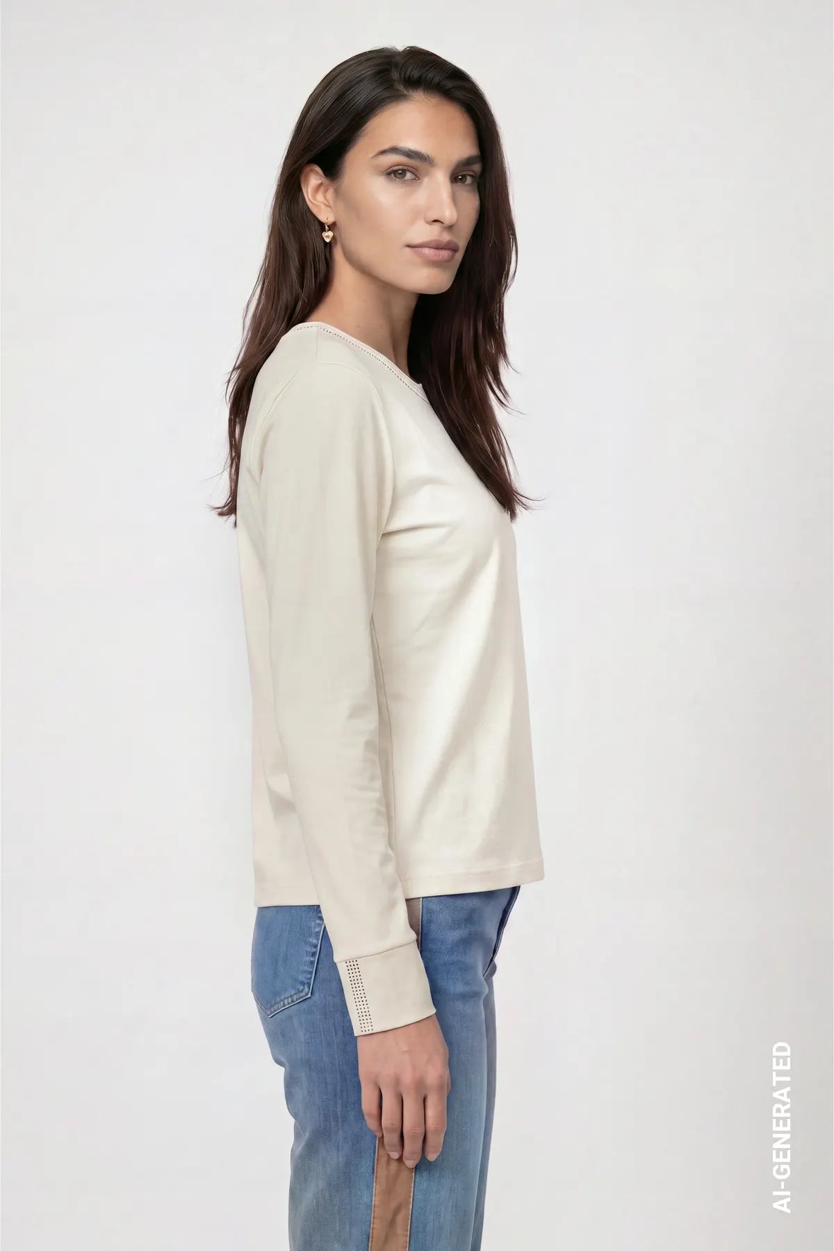 Langarmshirt aus Baumwolle