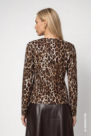 Langarmshirt mit Leomuster