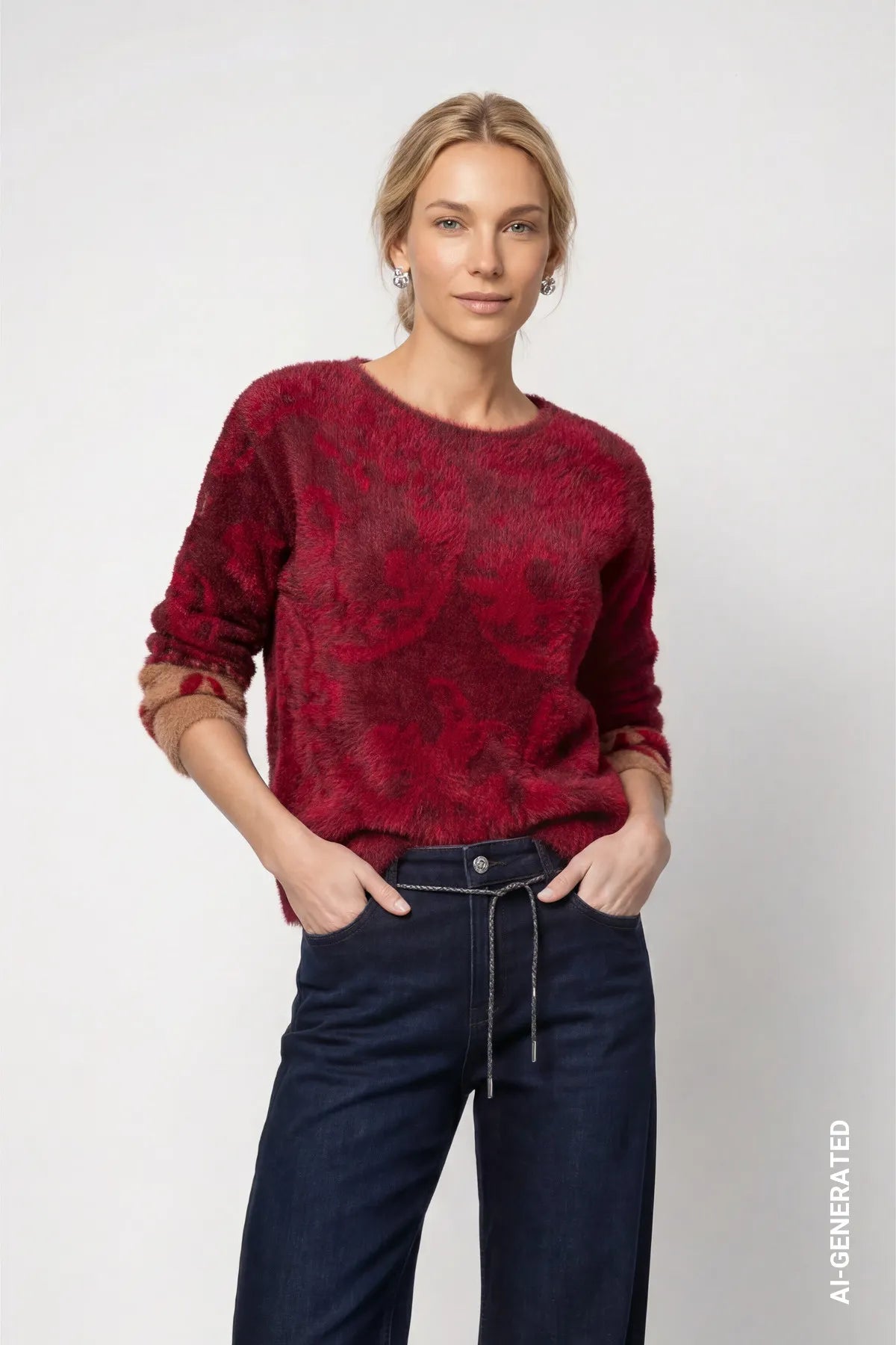 Strickpullover mit Paisley-Muster
