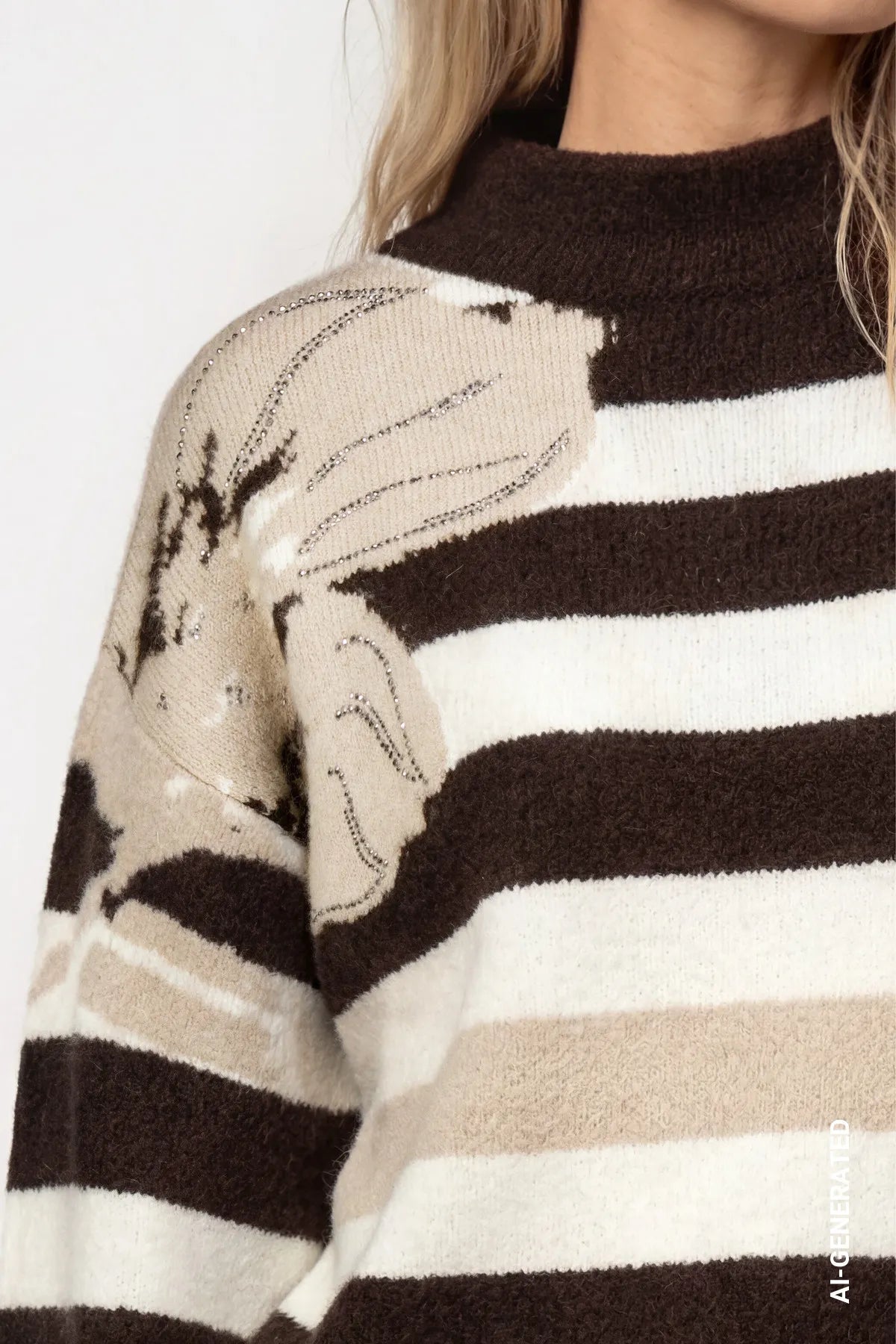 Strickpullover gestreift