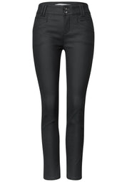 Hose in Leder-Optik Slim Fit