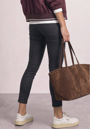 Hose in Leder-Optik Slim Fit