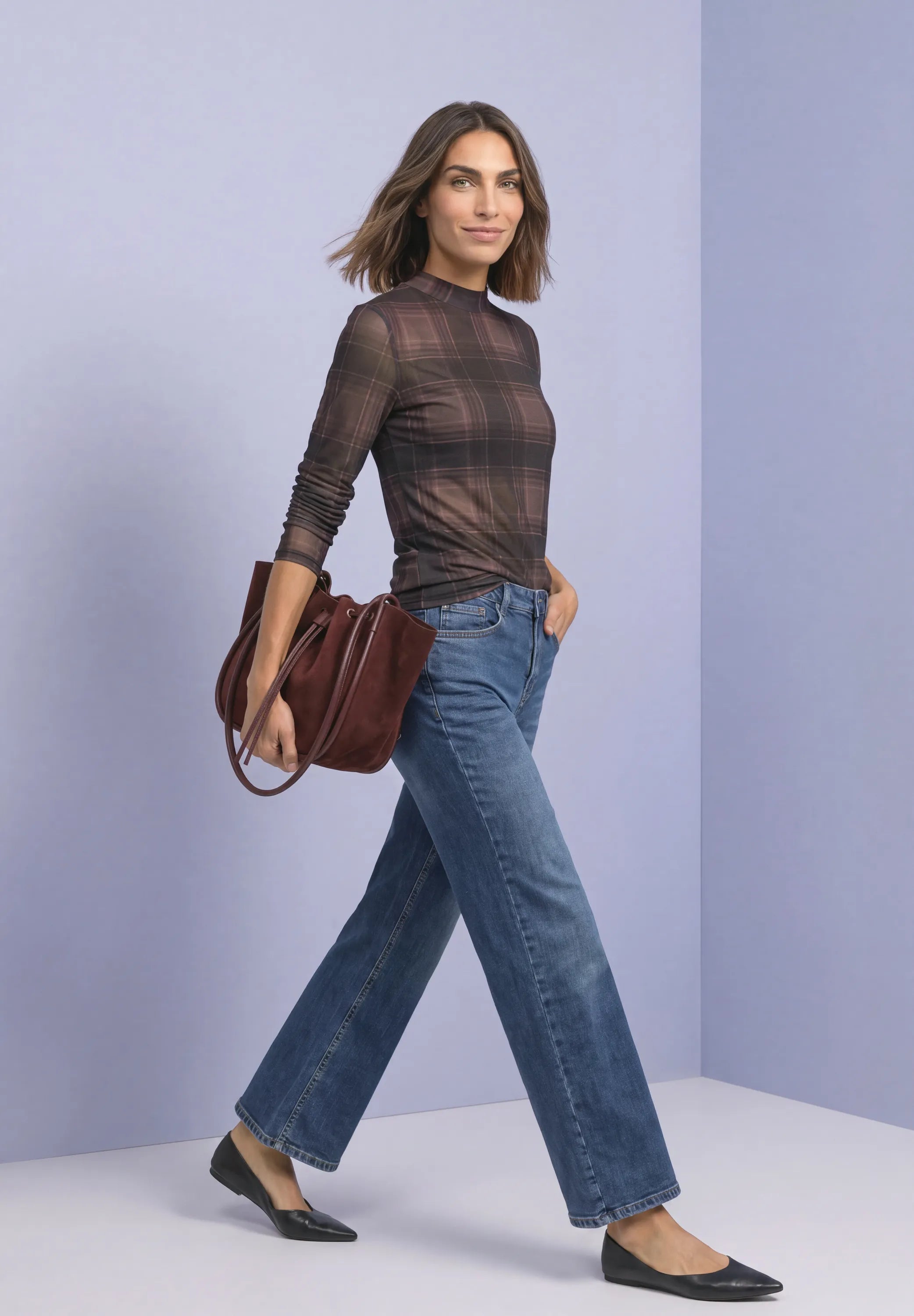 Langarmshirt Mesh
