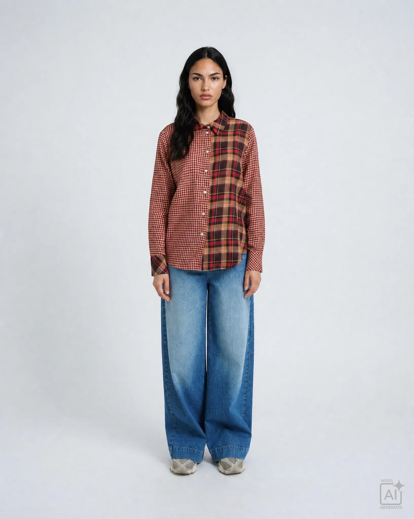 Bluse aus Baumwollmix