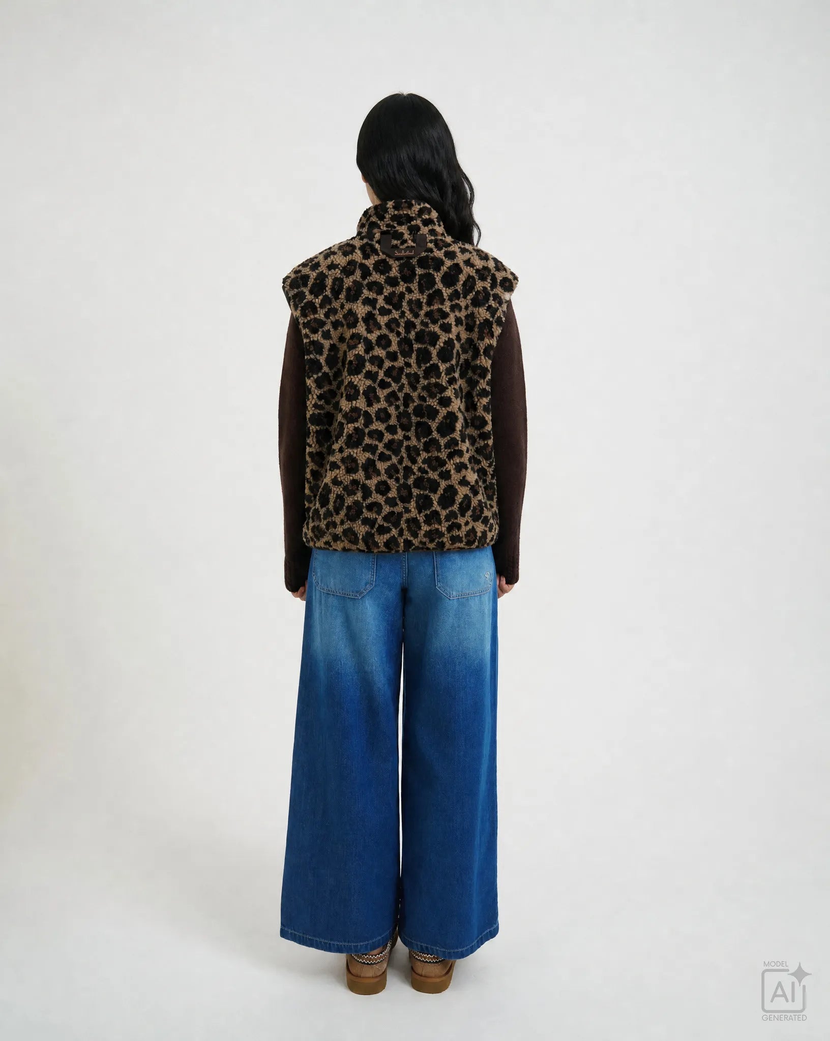 Teddy-Weste reversible