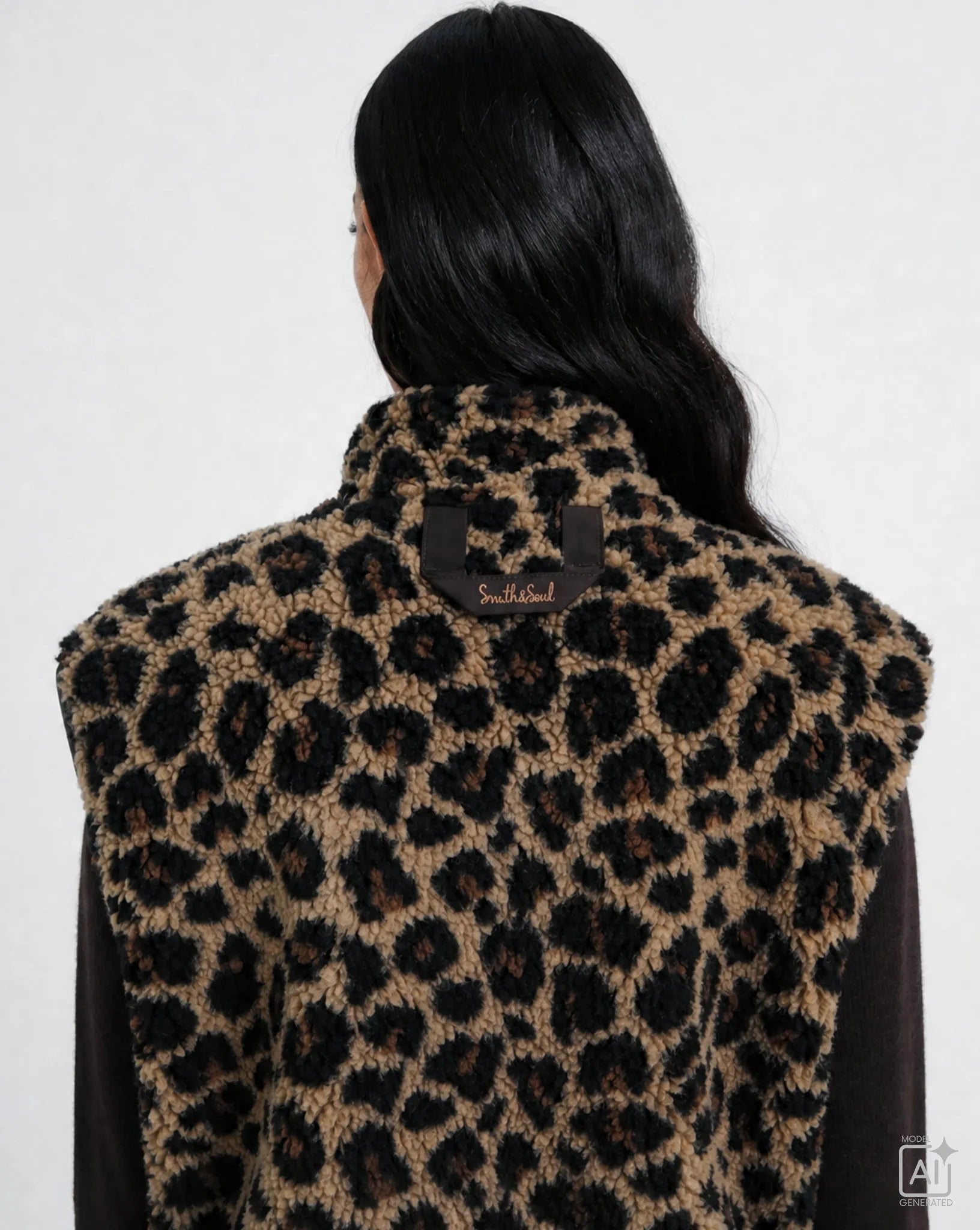 Teddy-Weste reversible