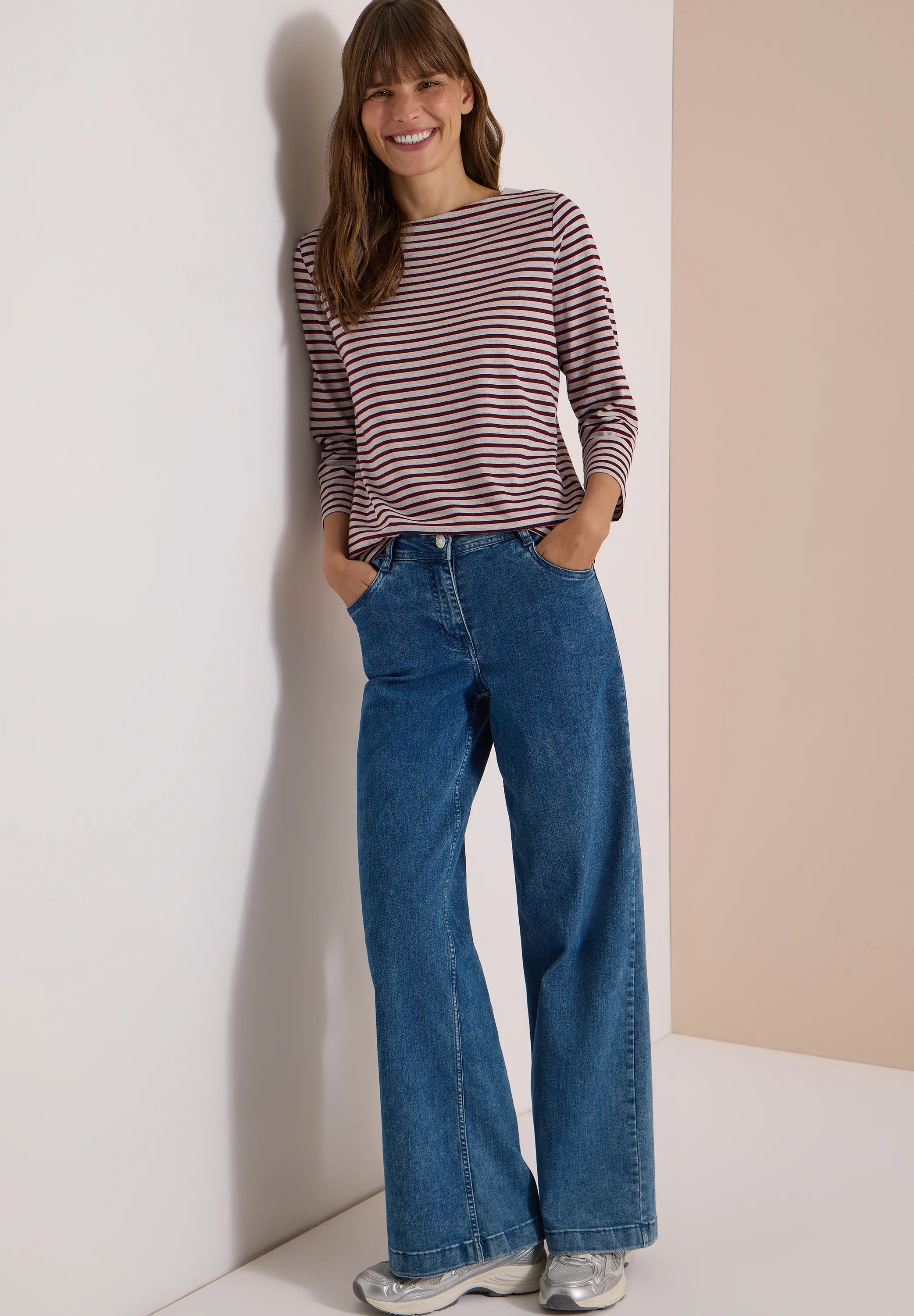Langarmshirt gestreift